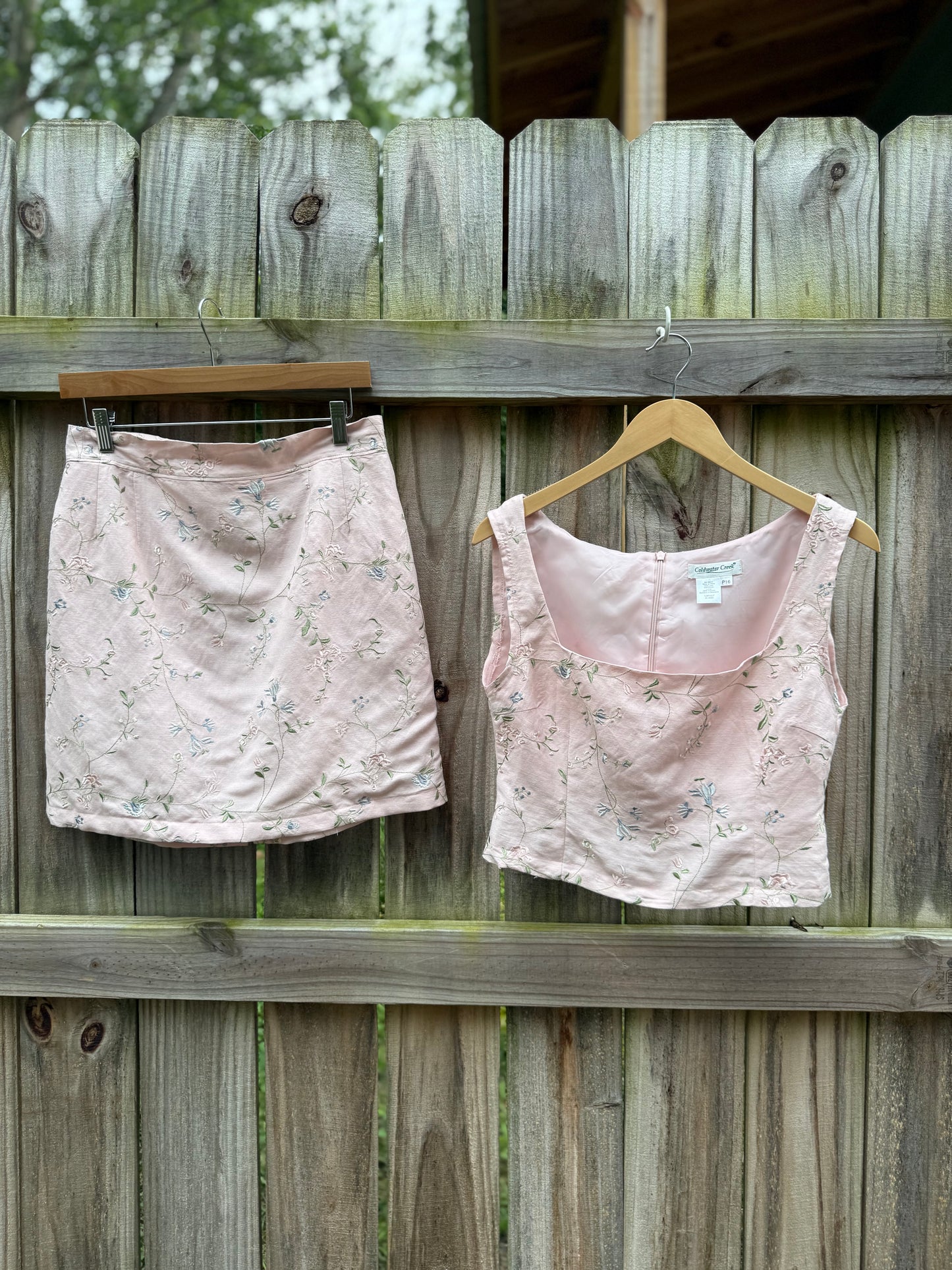 Sunday Honey Original Embroidered Linen Two Piece Set | One of One