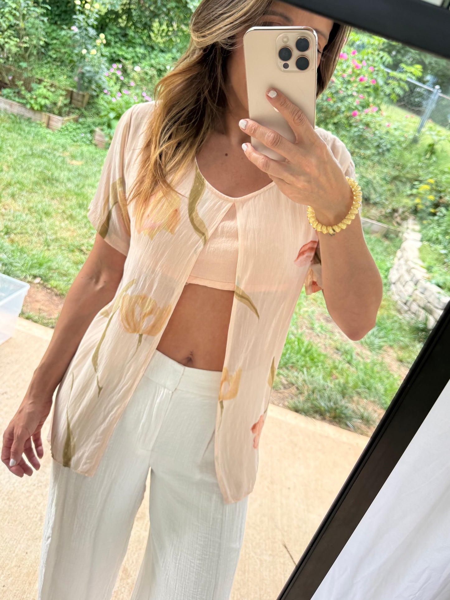Vintage Hand-Dyed Reworked Floral Babydoll Blouse | One of a Kind