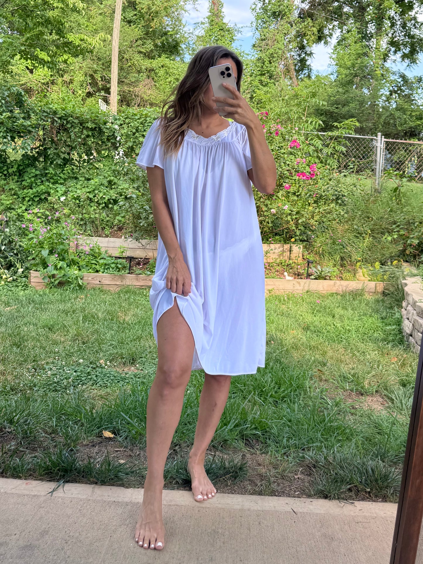 Vintage Miss Elaine Embroidered House Dress
