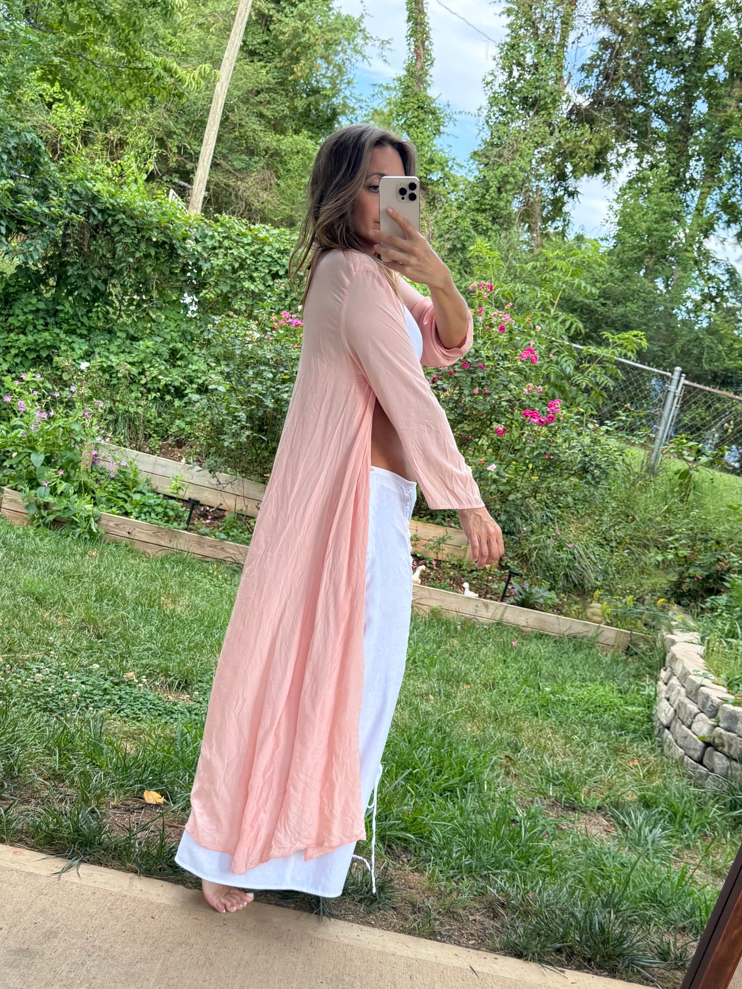 Yanak Ballet Pink Sheer Duster