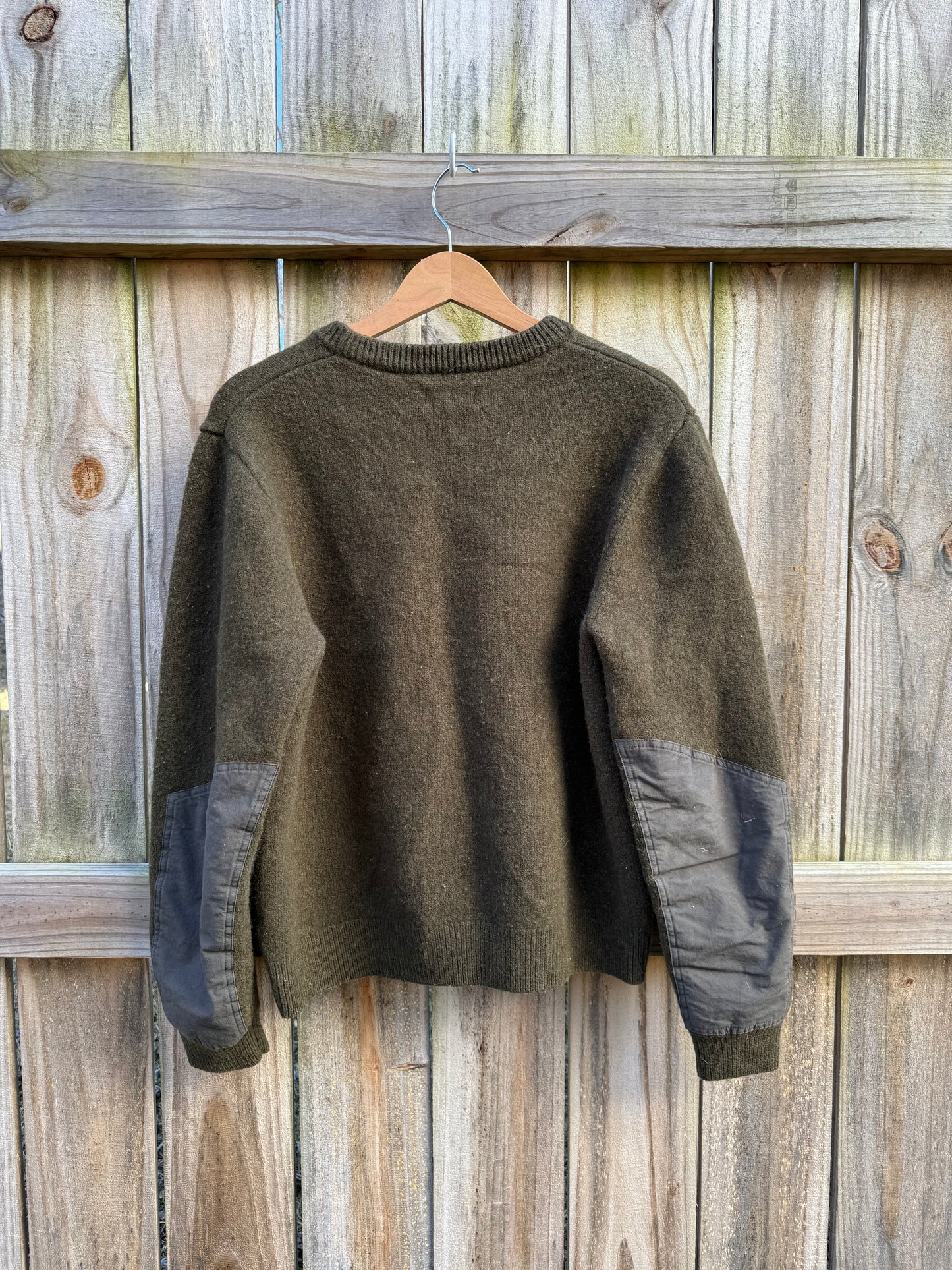 L.L.Bean Merino Wool Utility Pocket Sweater – Olive