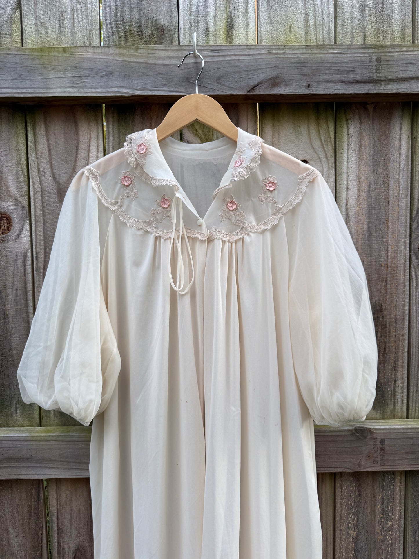 Vintage Sheer Embroidered Nightgown |  Coquette