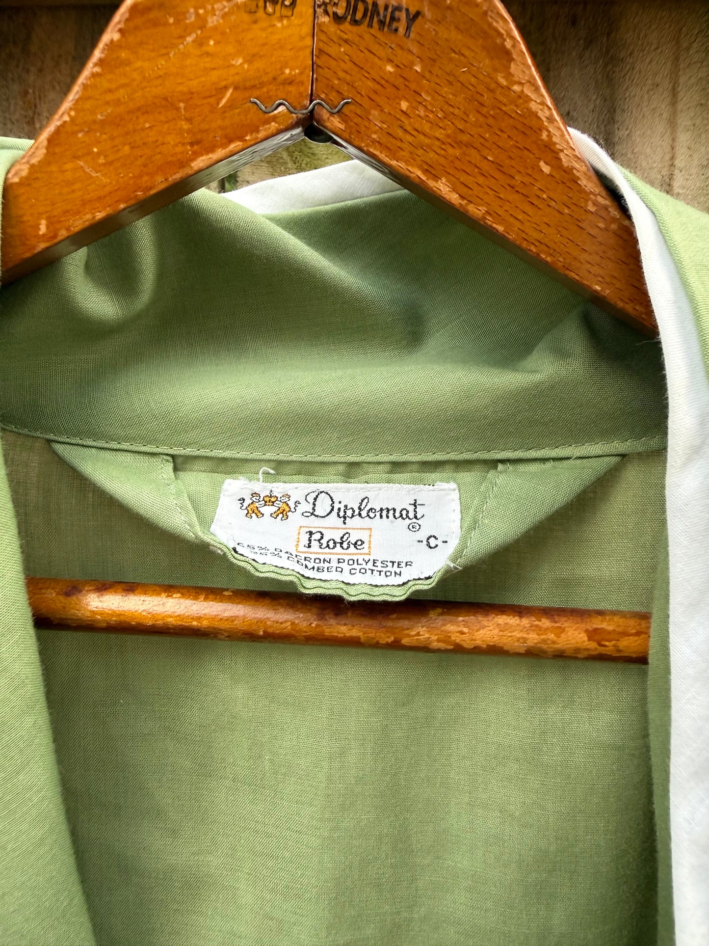 Vintage Sage Piped Robe