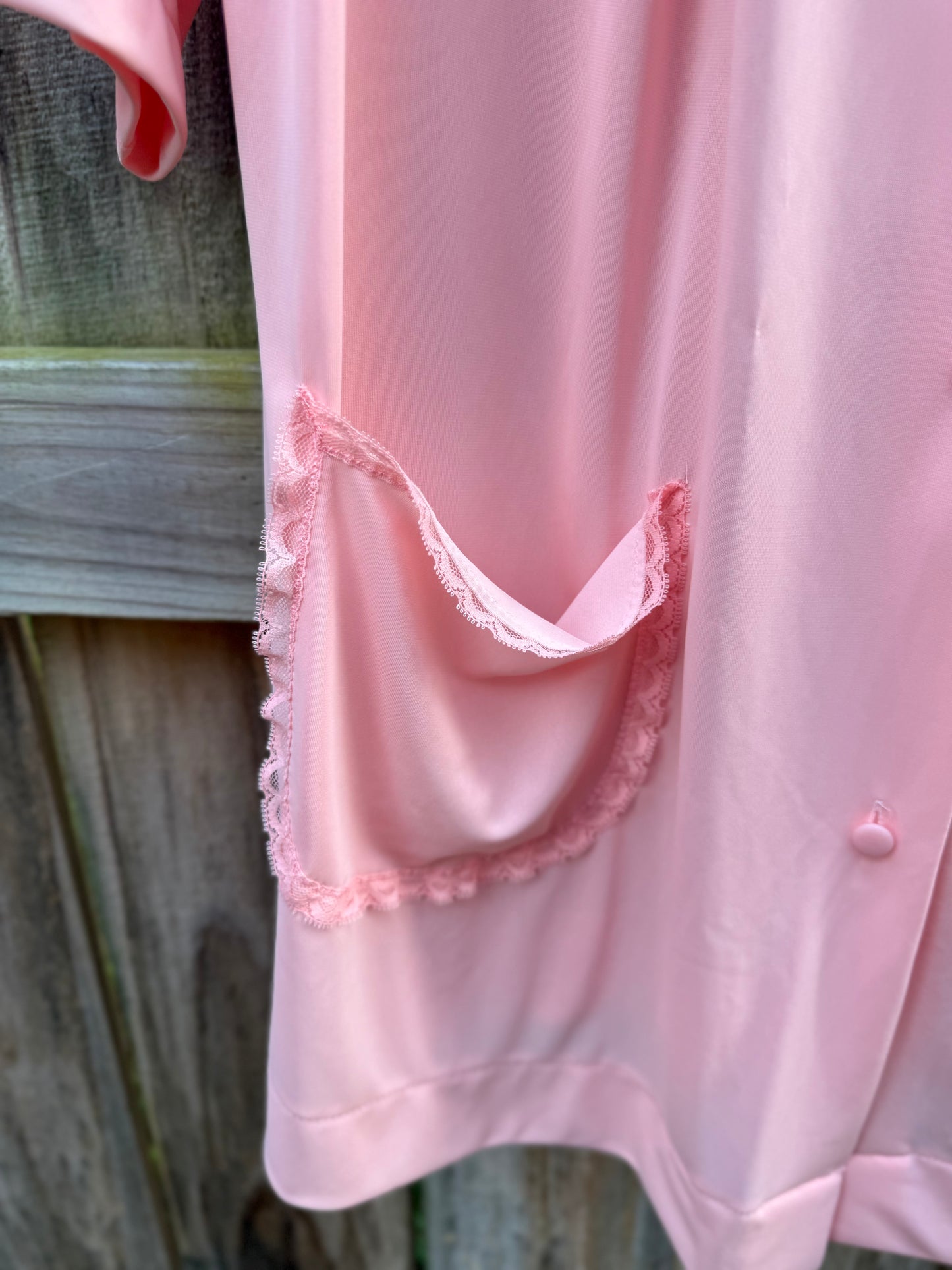 Vintage Blush Pink Chiffon House Dress