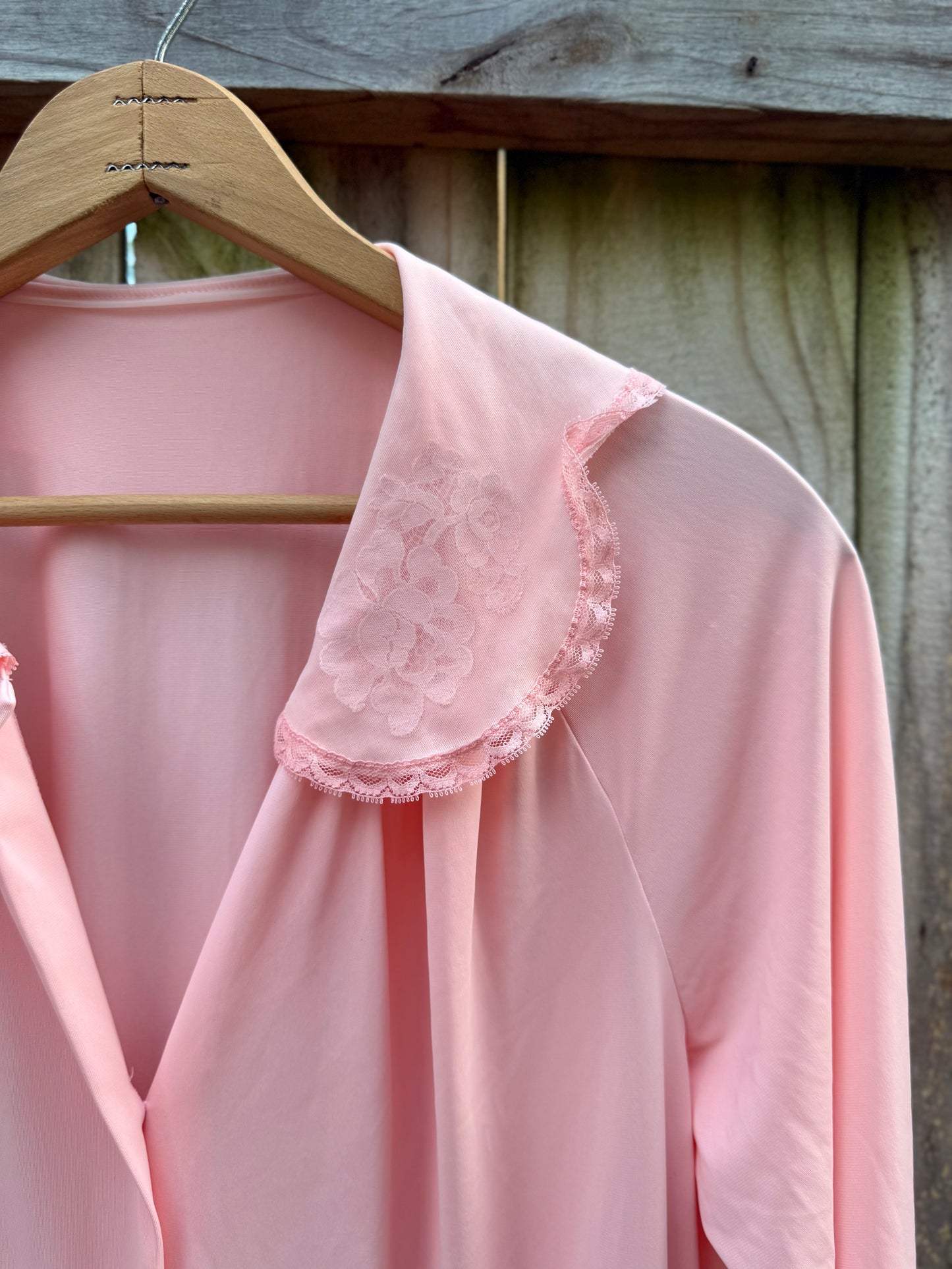 Vintage Bubblegum Pink Lounge Shirt Dress