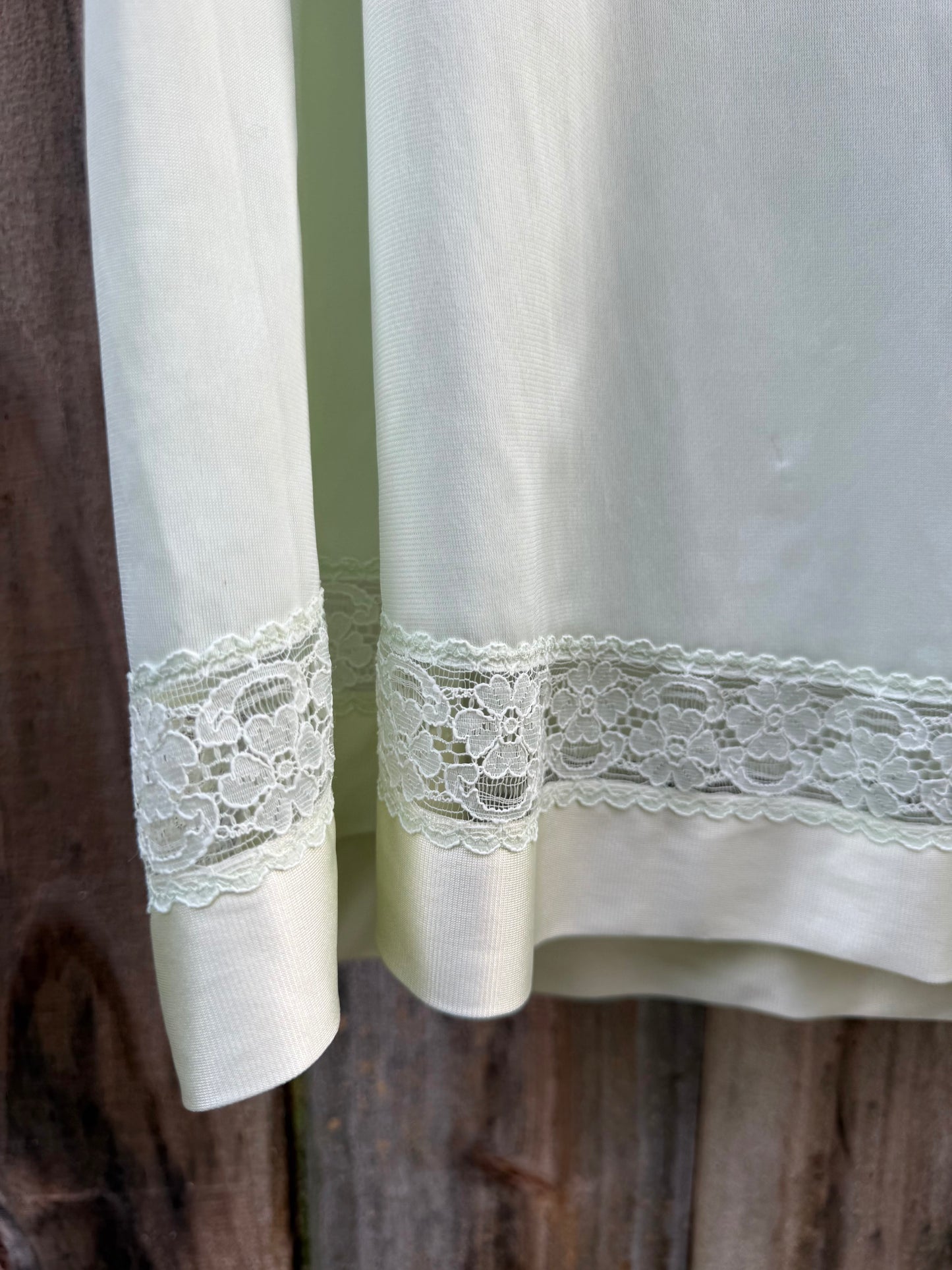 Vintage Mint Green Lace Nylon Nightgown