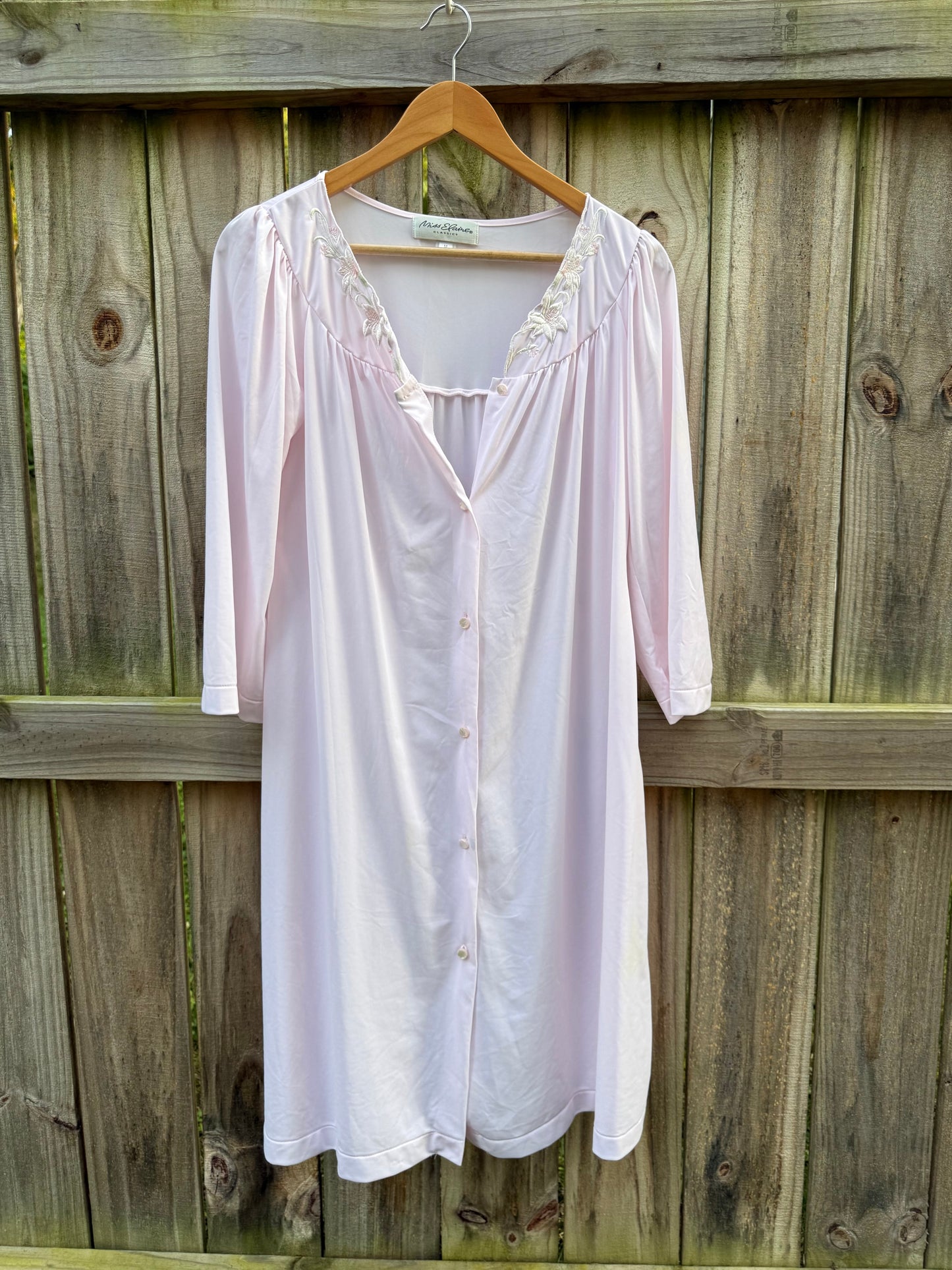 Vintage Miss Elaine Embroidered Lounge Dress