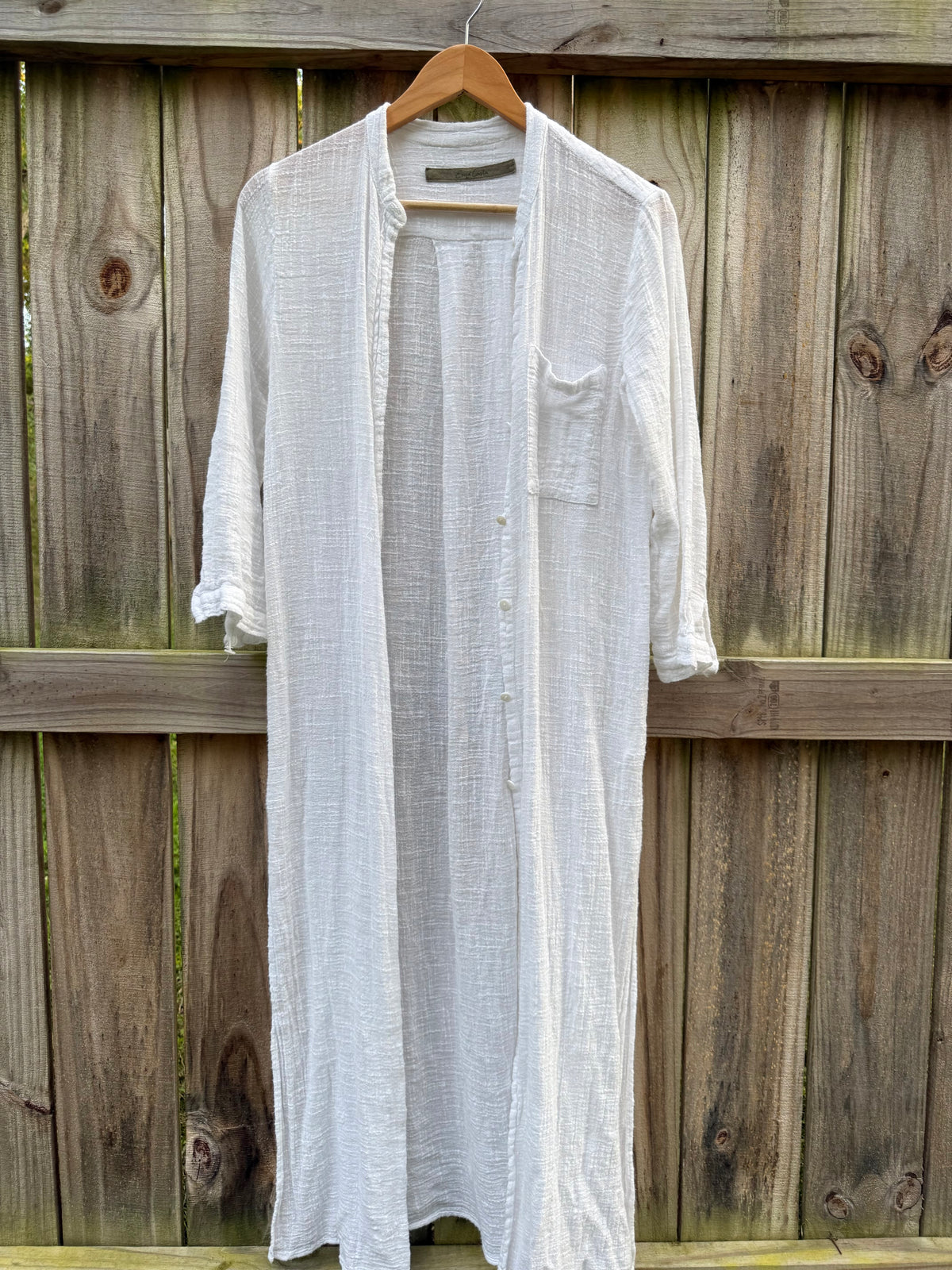 Enza Costa White Crinkle Cotton Beach Cover Up | Resort Minimalist