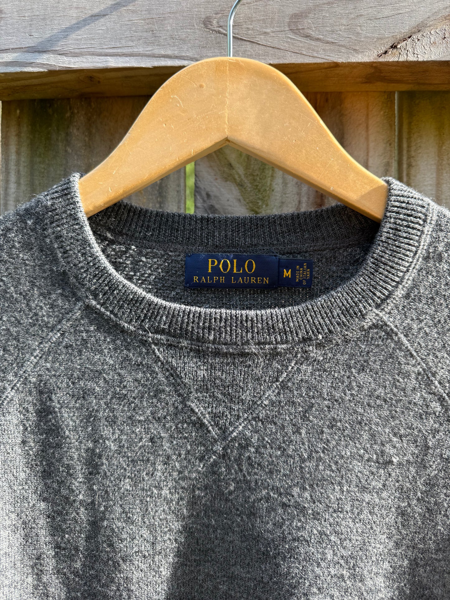Polo Ralph Lauren Wool Crewneck Sweater Charcoal Gray Size M