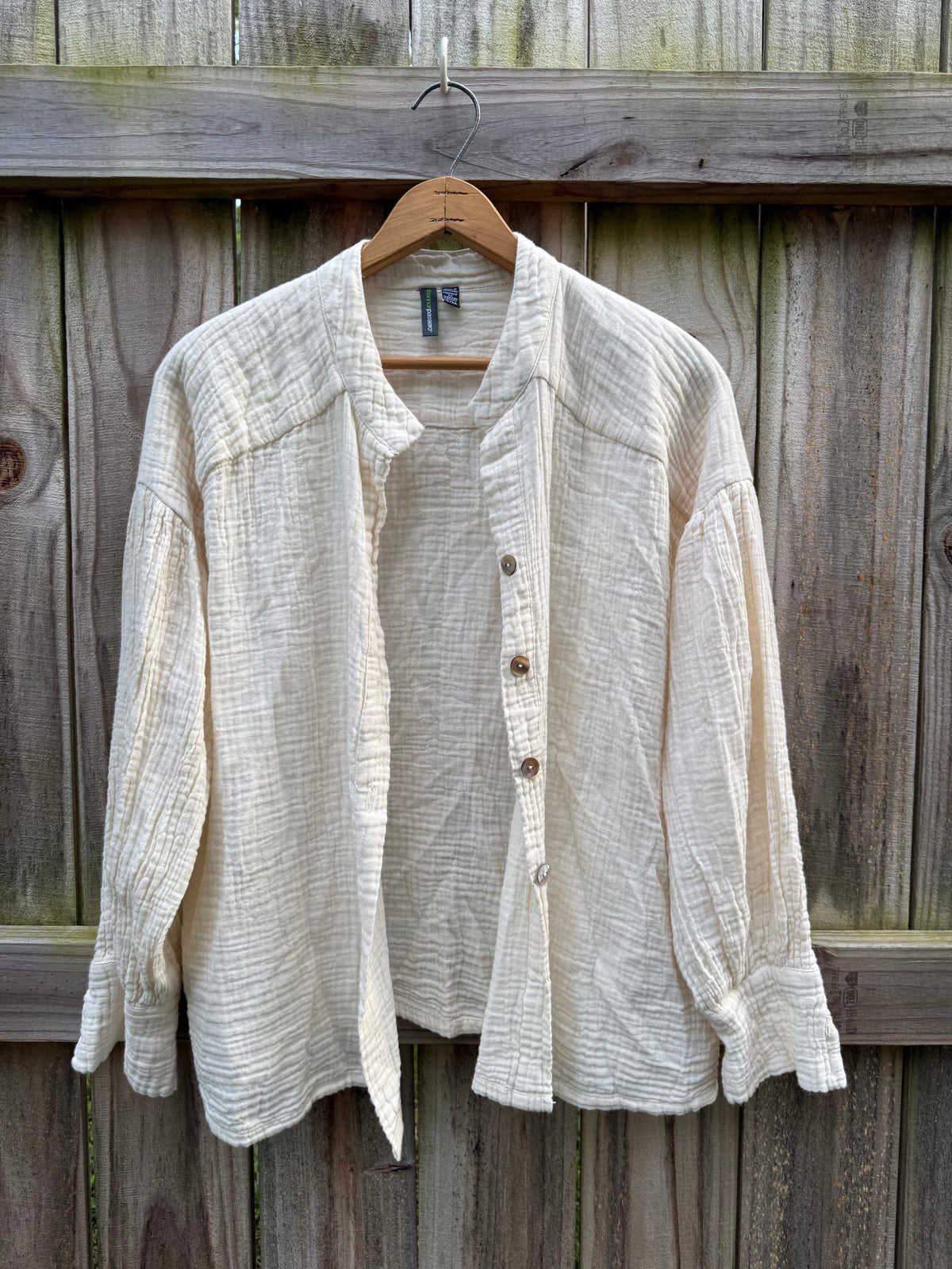 Shannon Passero Cotton Gauze Button Front Shirt