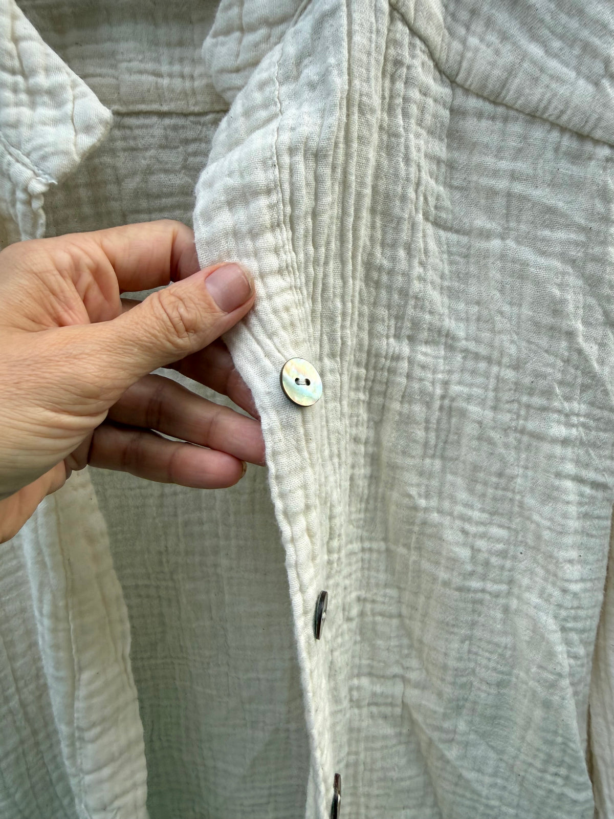 Shannon Passero Cotton Gauze Button Front Shirt