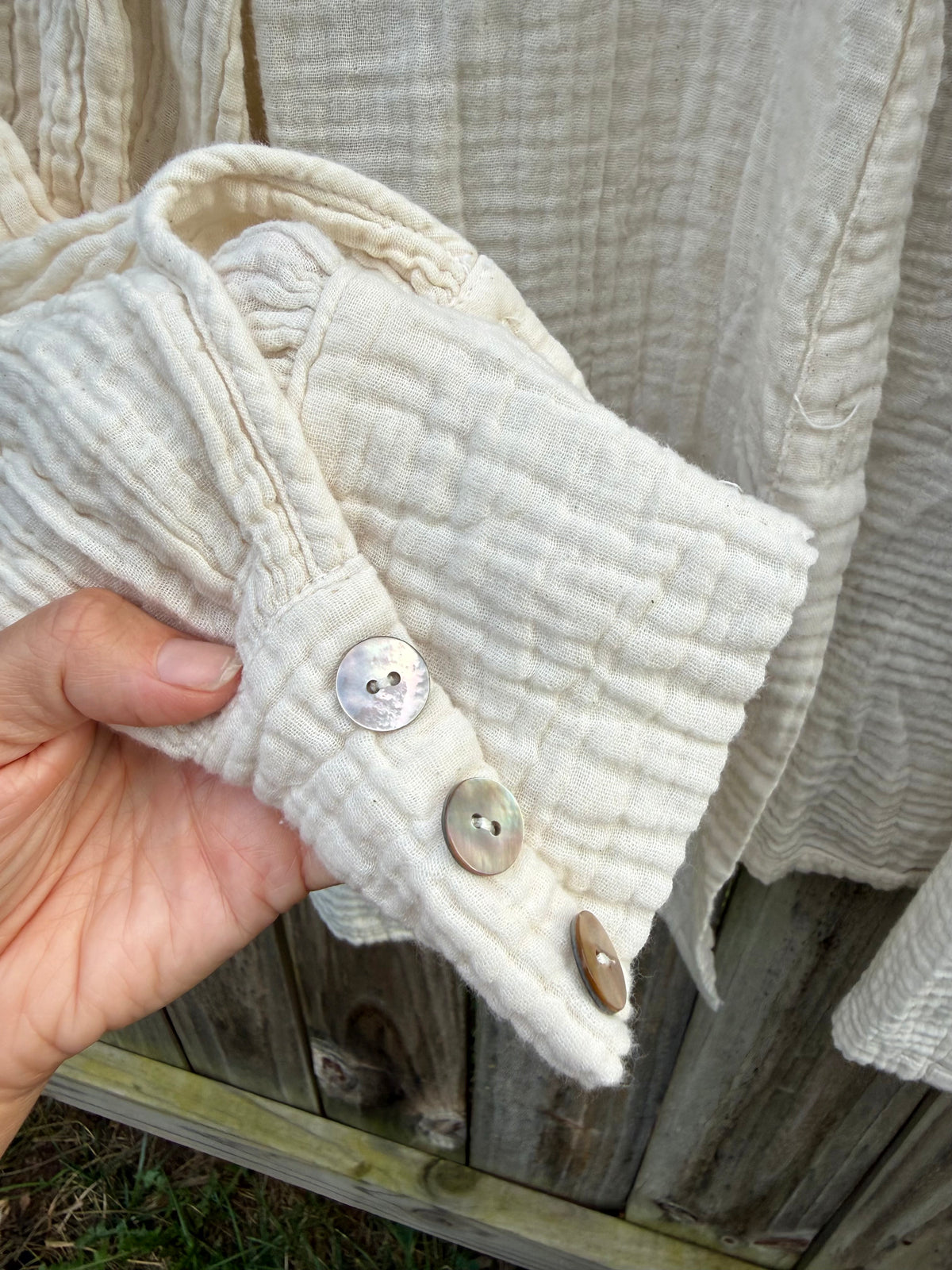 Shannon Passero Cotton Gauze Button Front Shirt