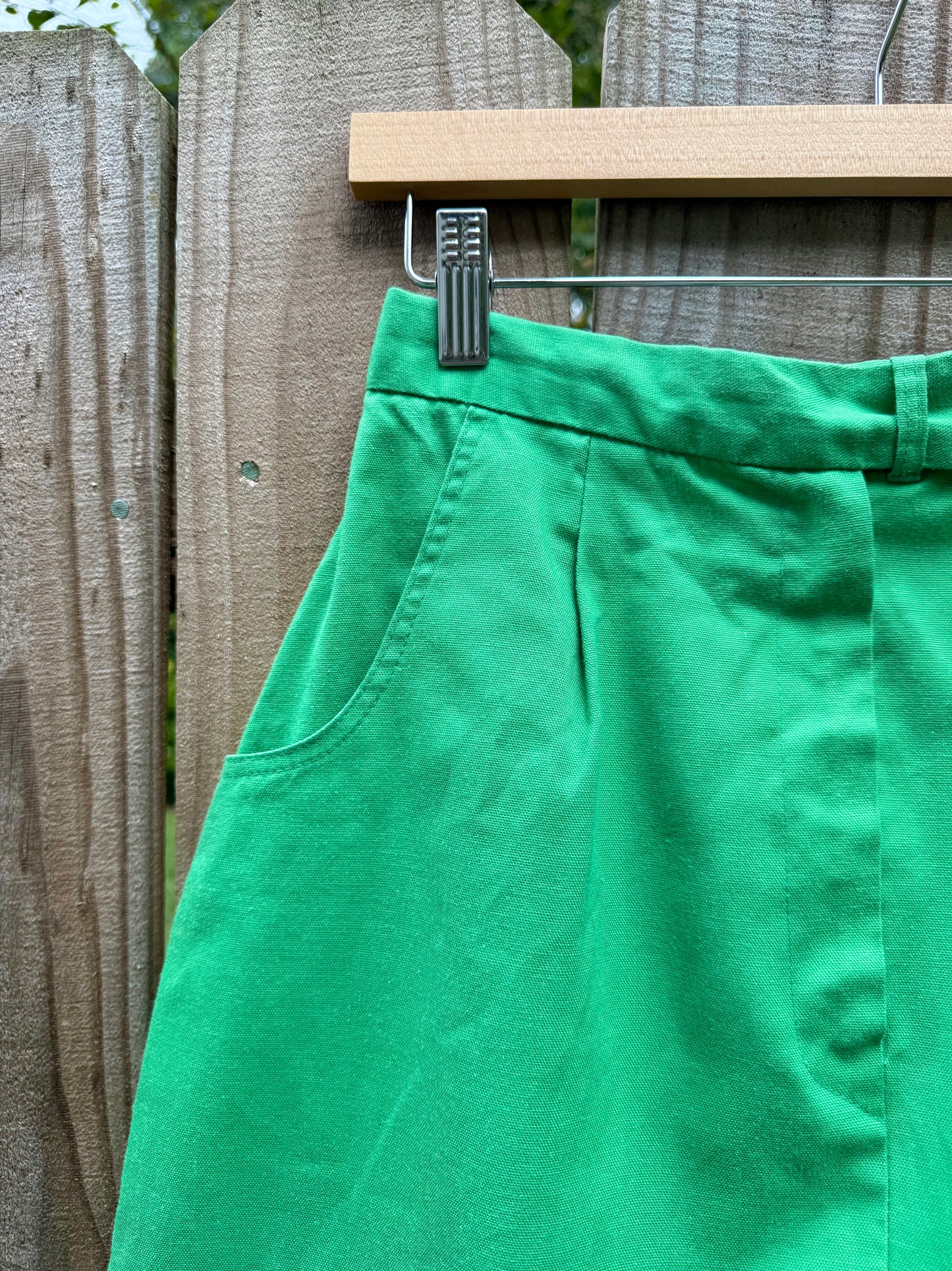 Vintage Ann Michelle Kelly Green Tailored Skirt