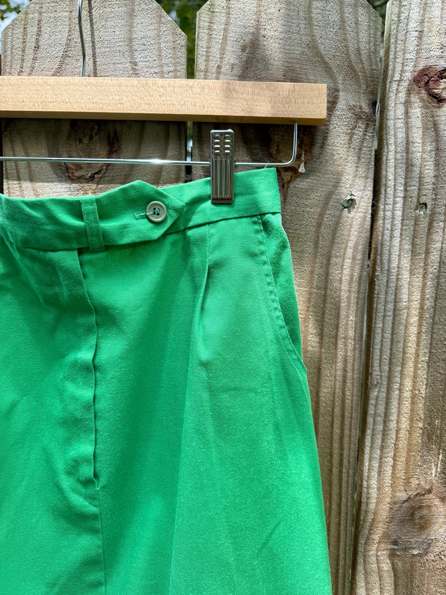 Vintage Ann Michelle Kelly Green Tailored Skirt