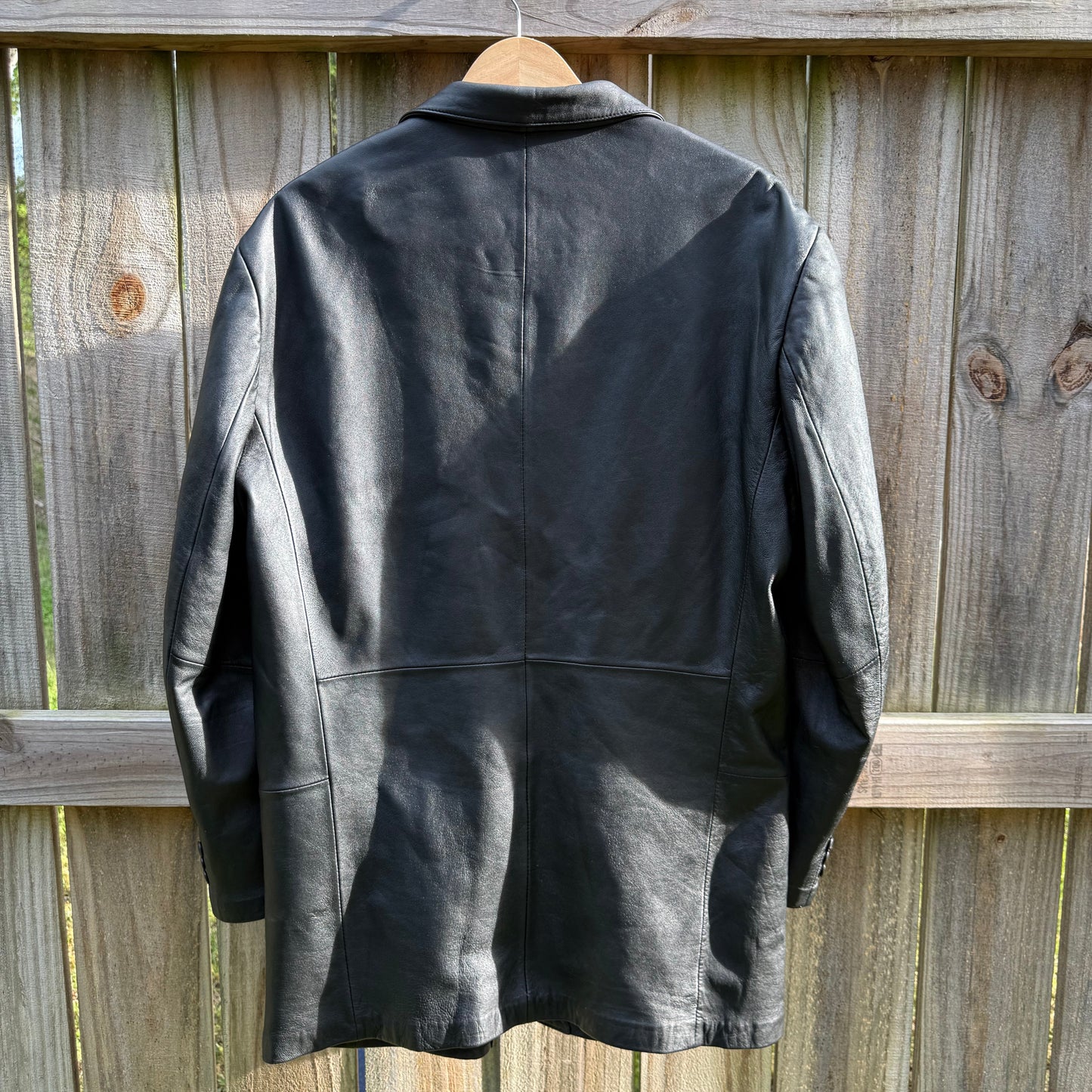Vintage Black Leather Blazer Size M