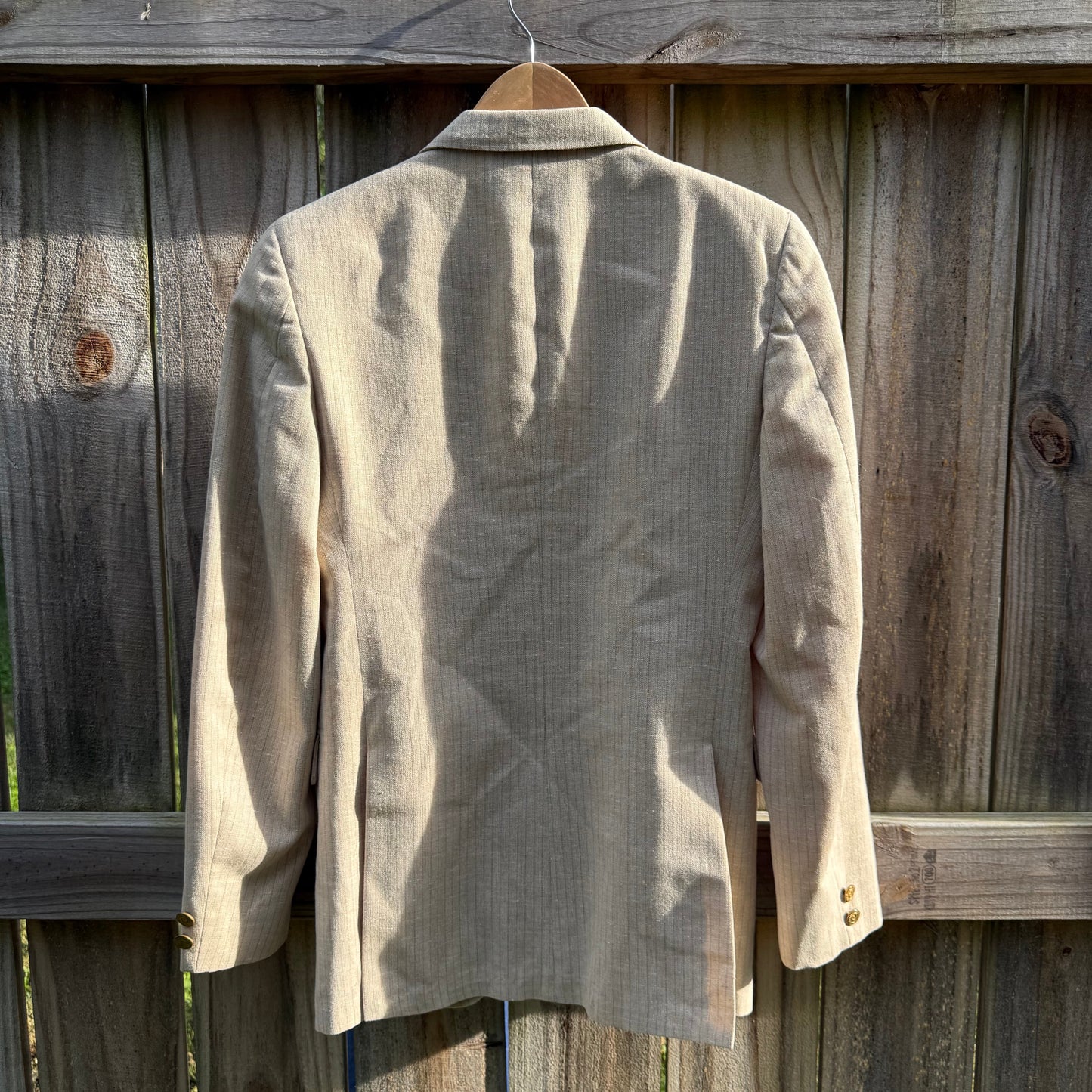 Vintage Pierre Cardin Oatmeal Pinstripe Blazer