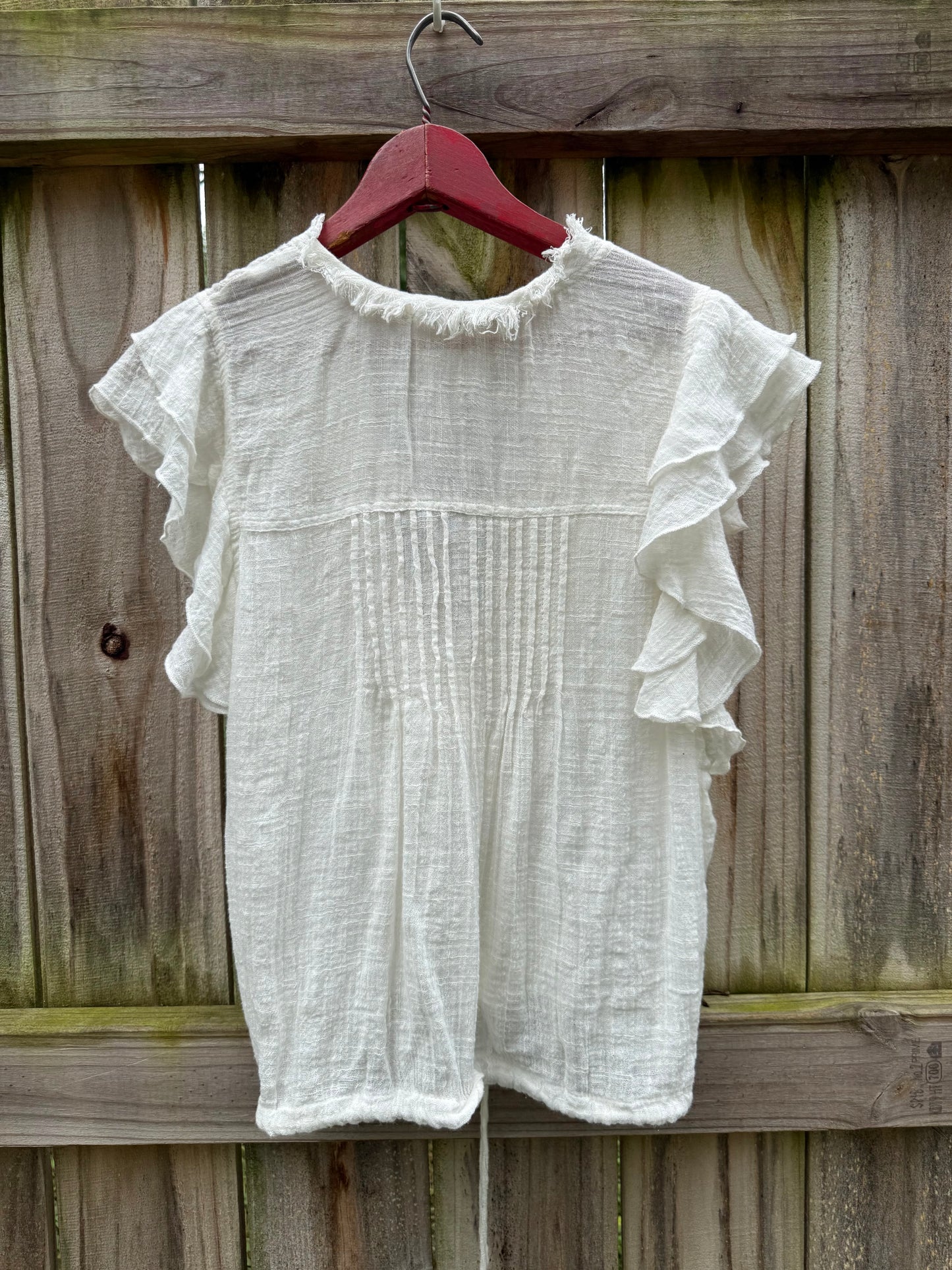 Free People FP One Cotton Gauze Ruffle Top
