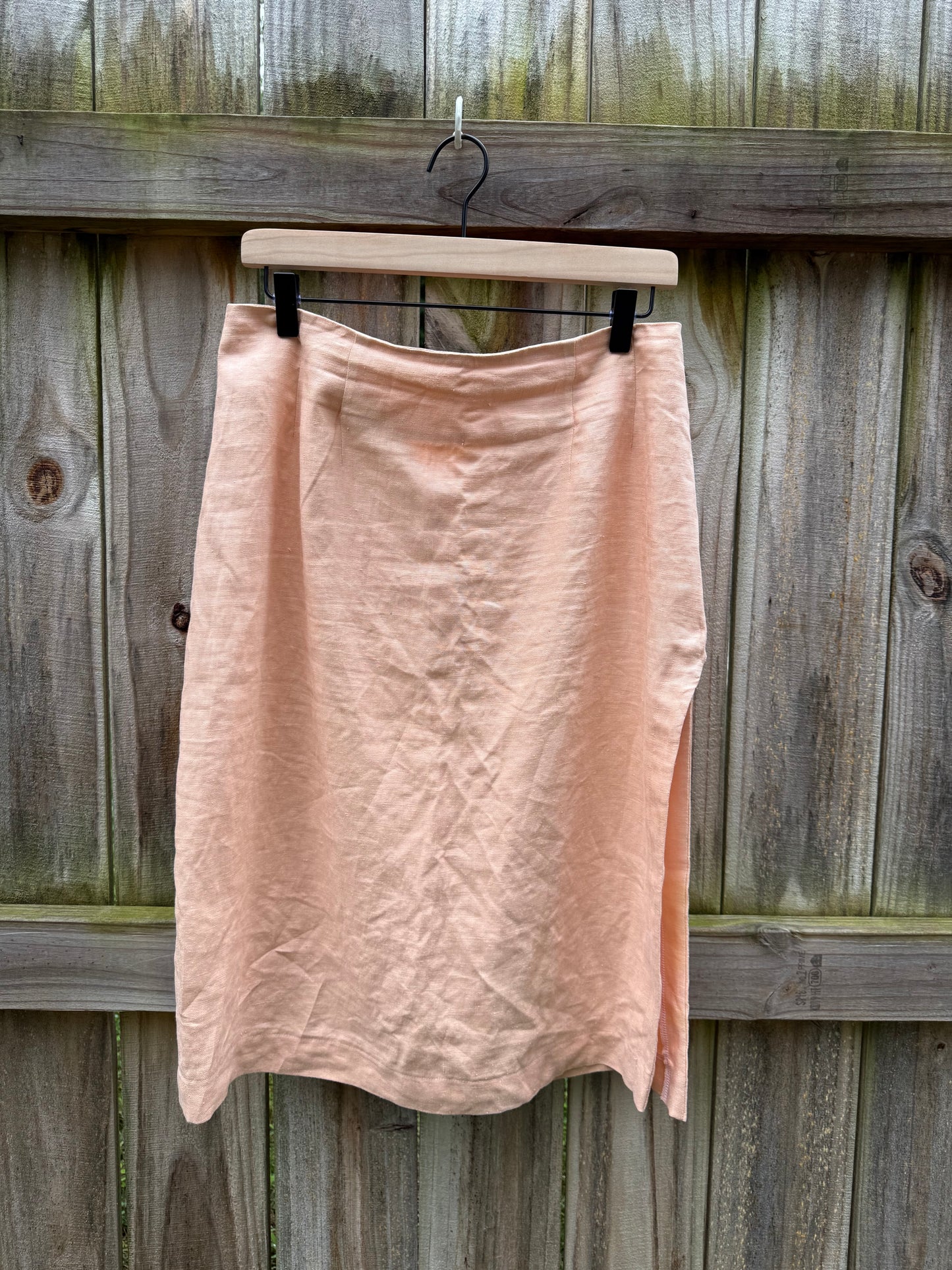 Vintage Bill Blass Linen Midi Skirt