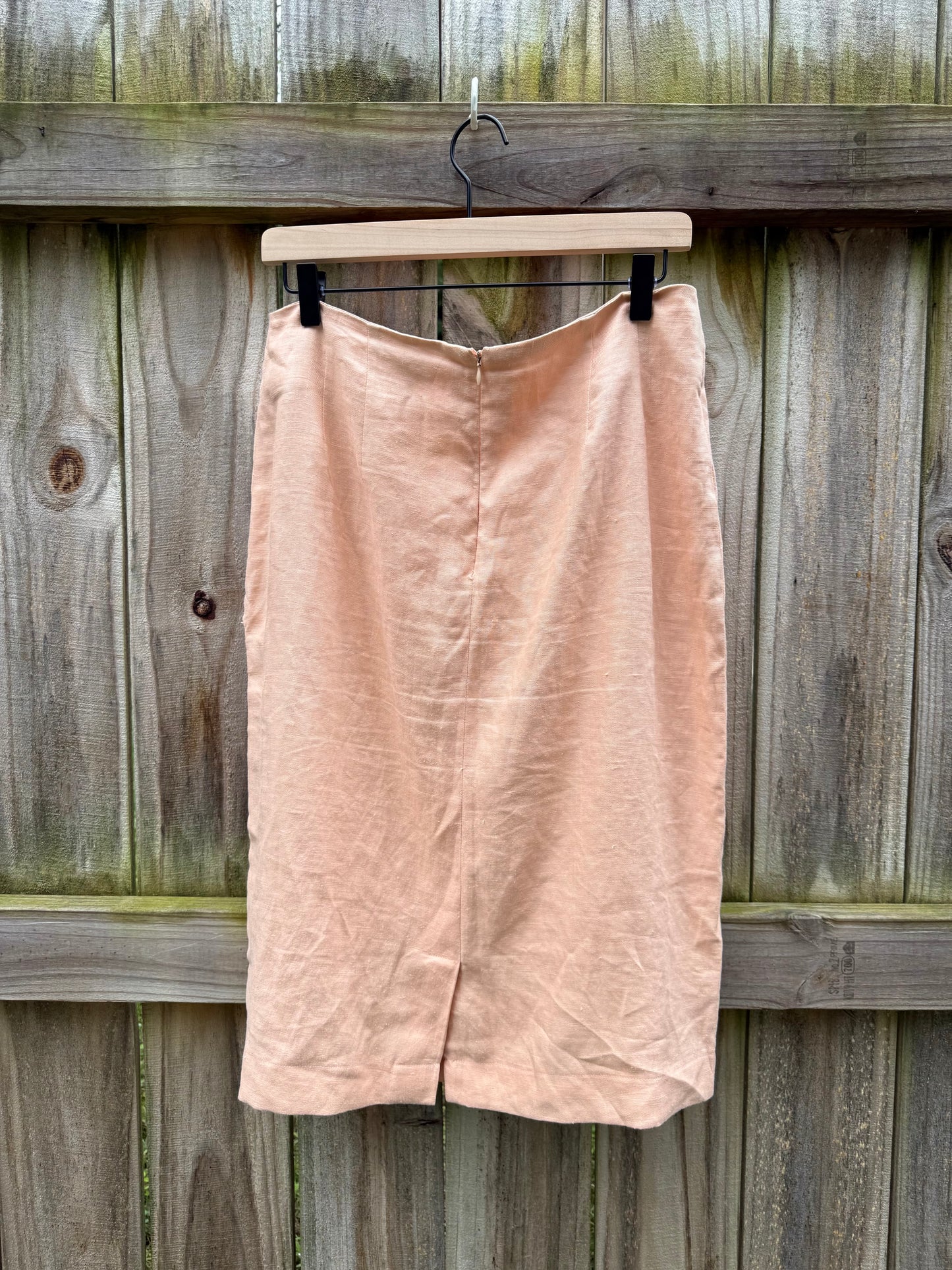 Vintage Bill Blass Linen Midi Skirt