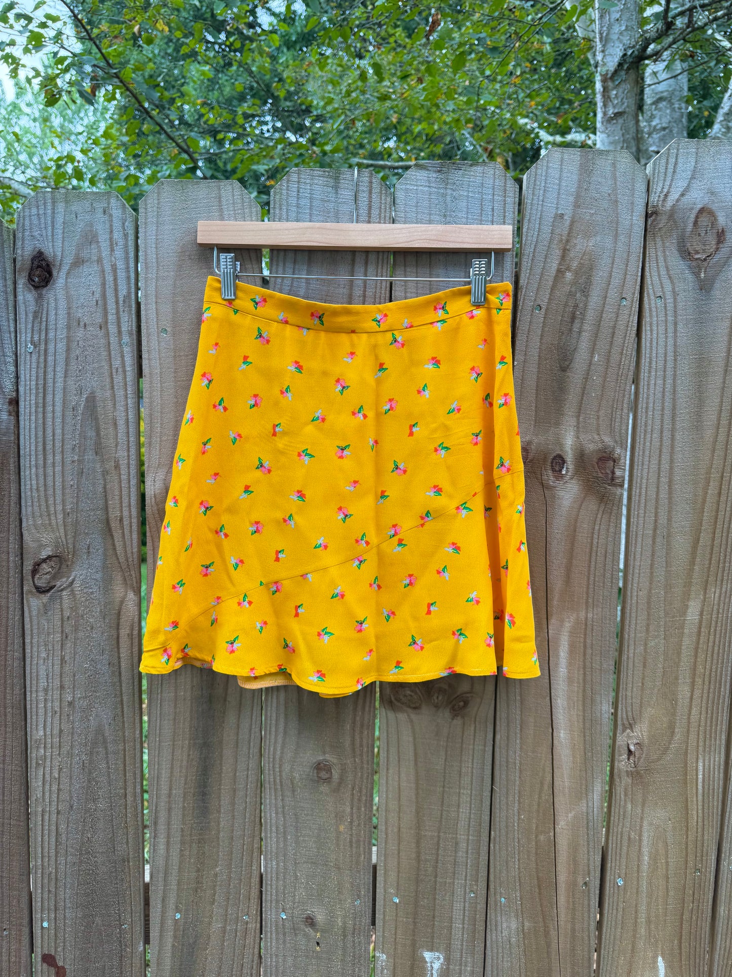 Bright Yellow Floral Two-Piece Set – Original Design