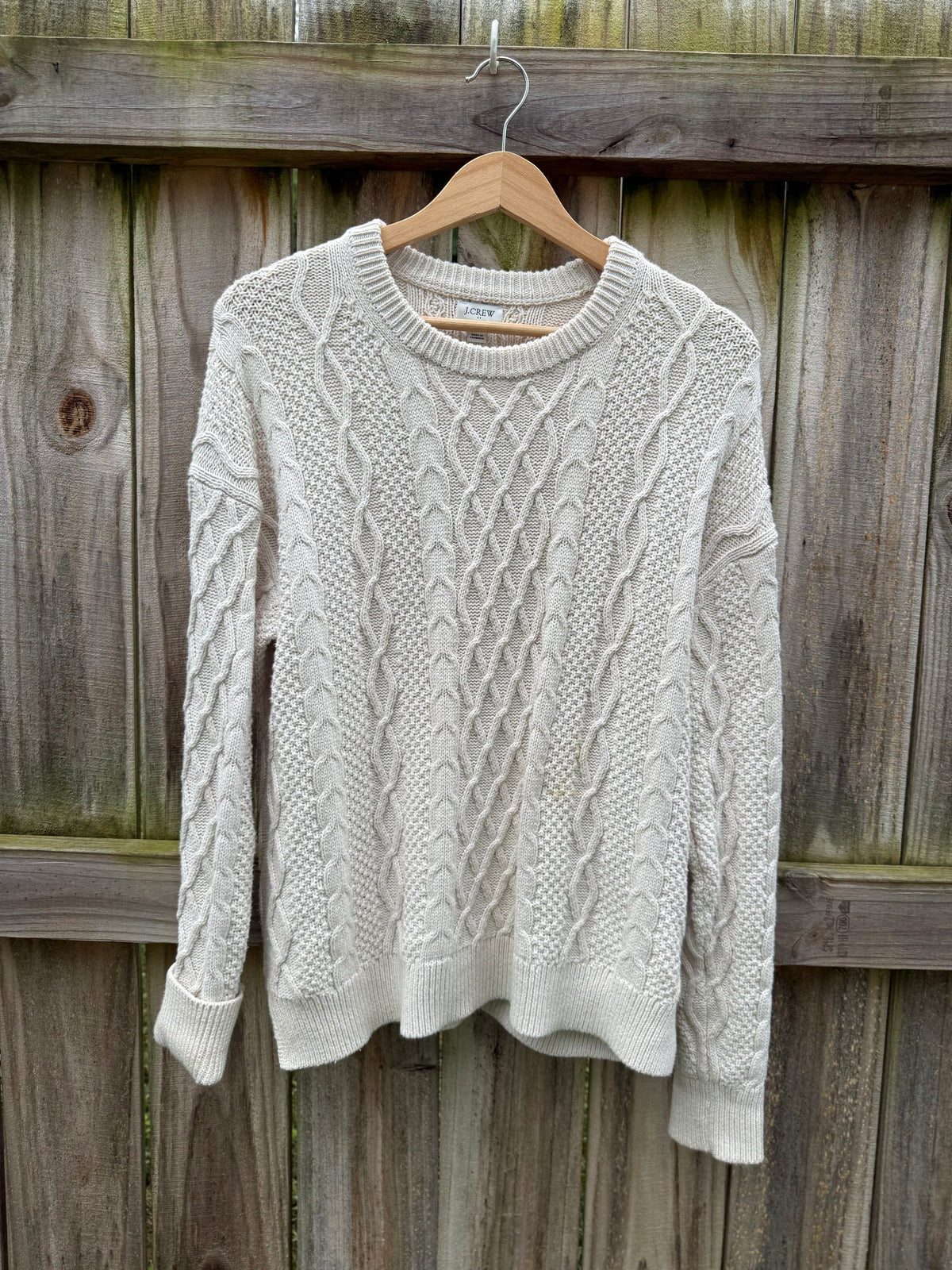 J.Crew Cotton Cable Knit Sweater