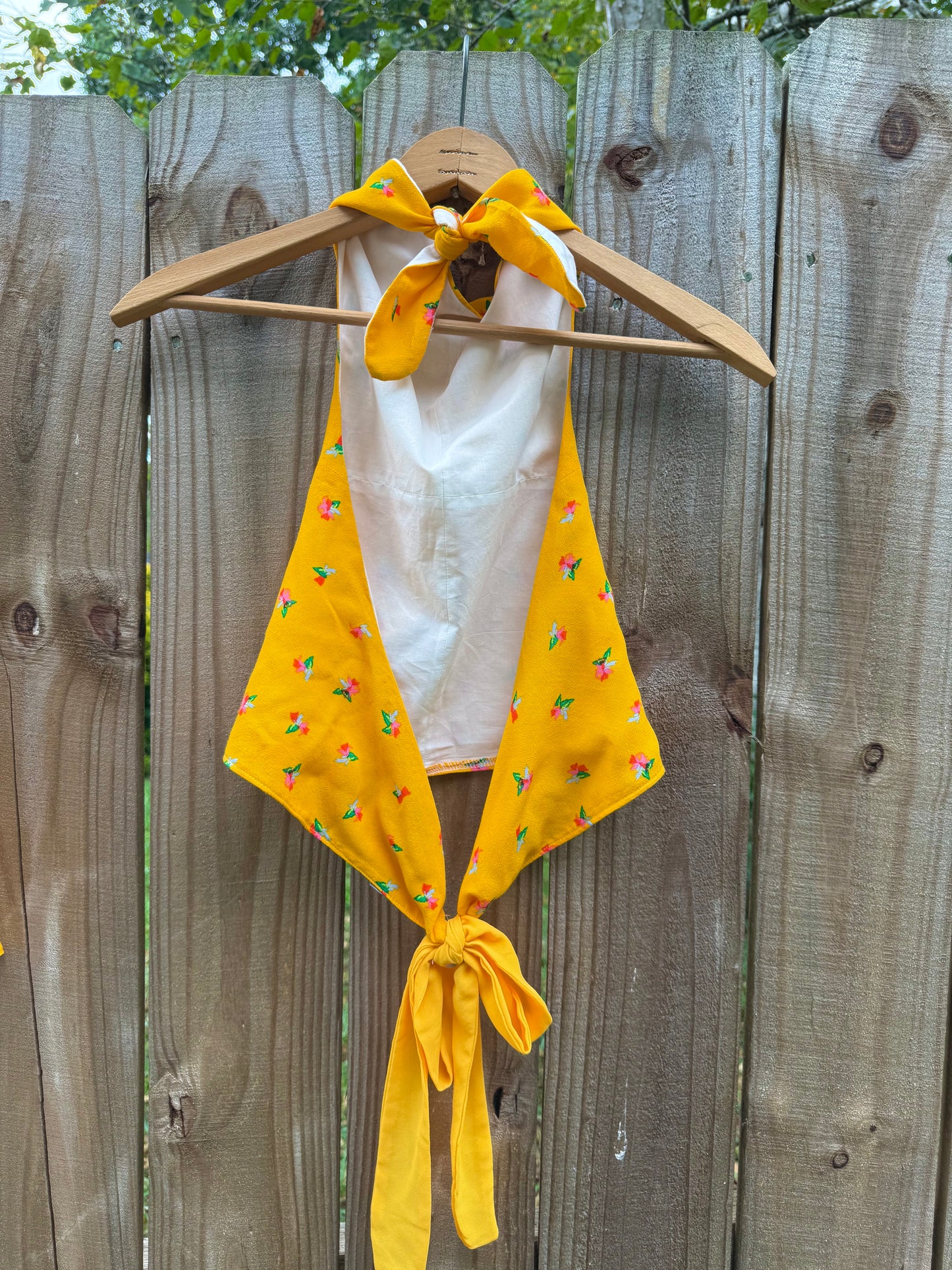 Bright Yellow Floral Two-Piece Set – Original Design