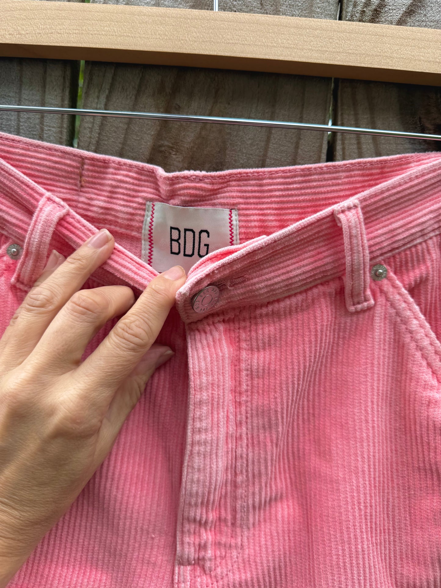 BDG Pink Corduroy Carpenter Shorts
