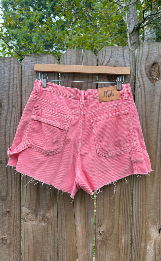 BDG Pink Corduroy Carpenter Shorts