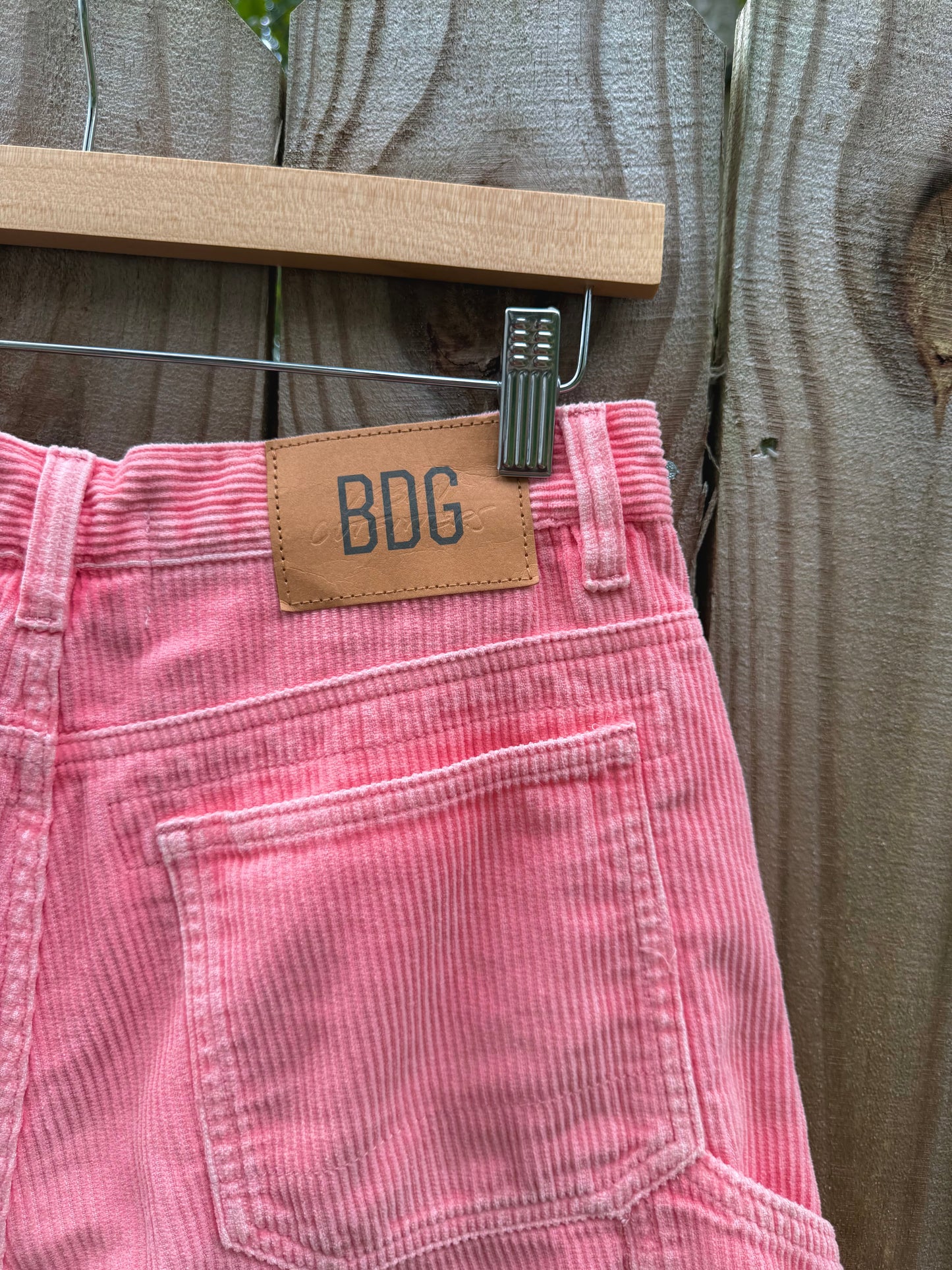BDG Pink Corduroy Carpenter Shorts