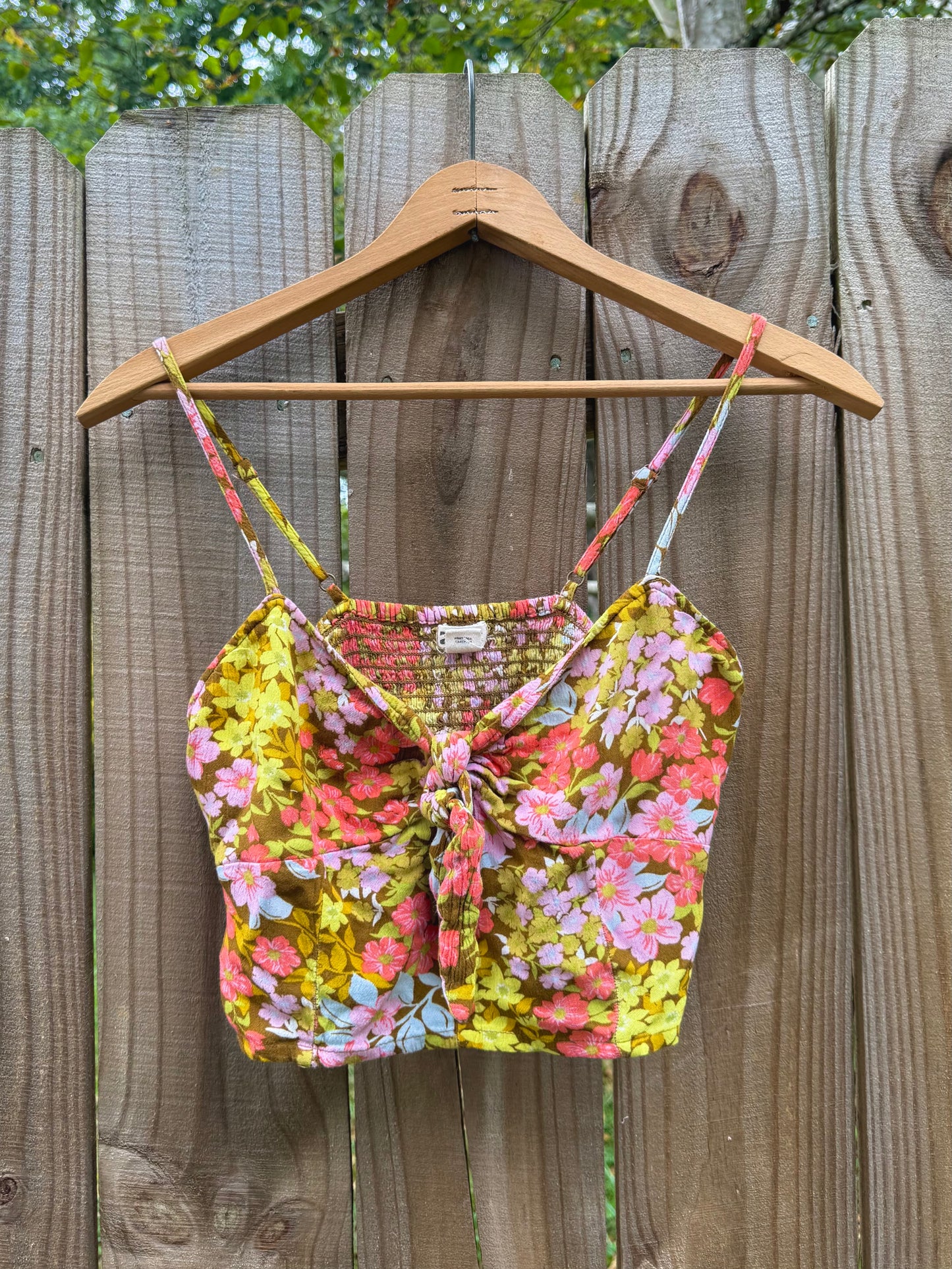 Billabong Floral Tie Front Crop Top