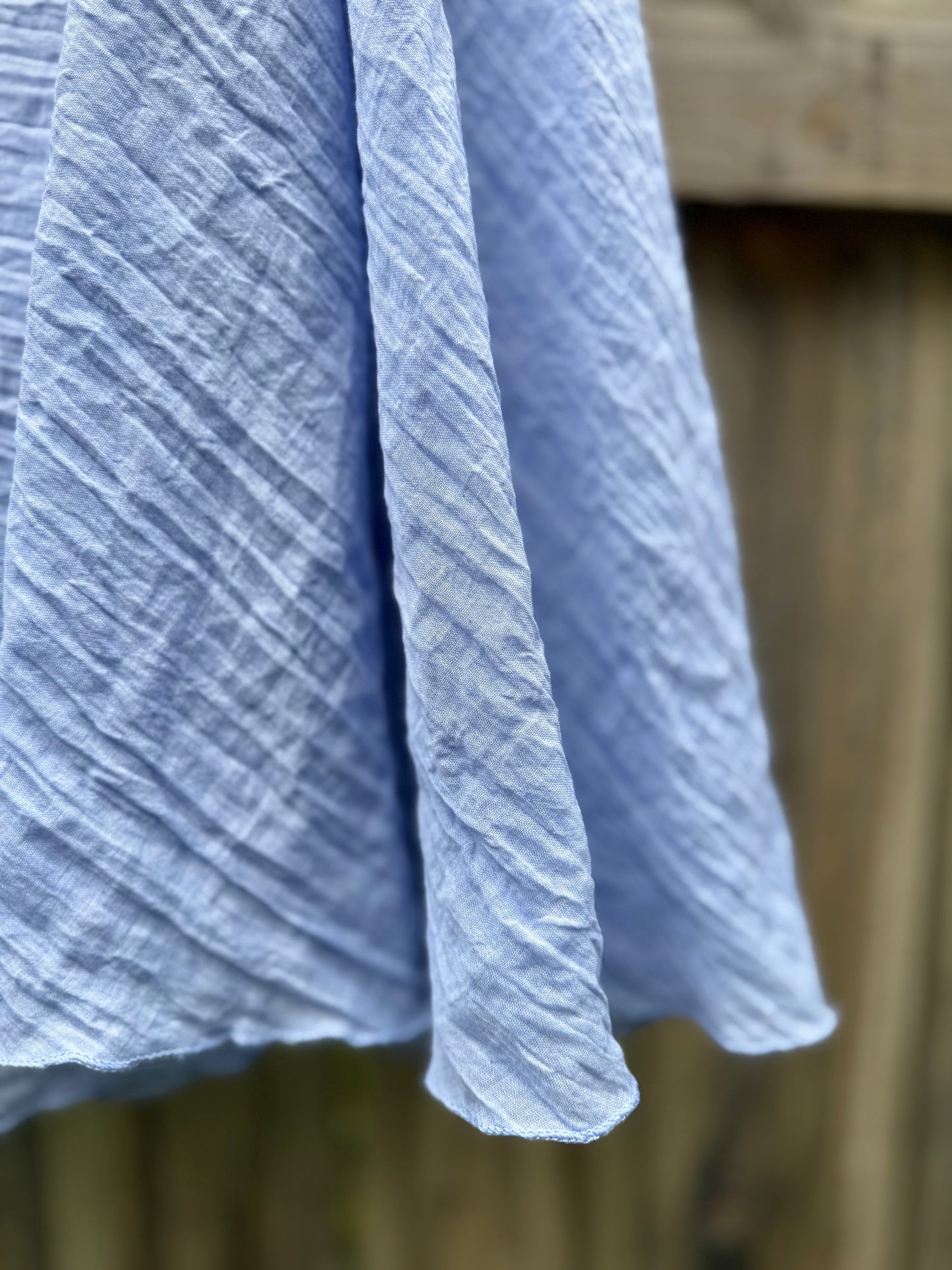 Periwinkle Cotton Gauze Maxi Skirt | Coastal Boho Summer Maxi