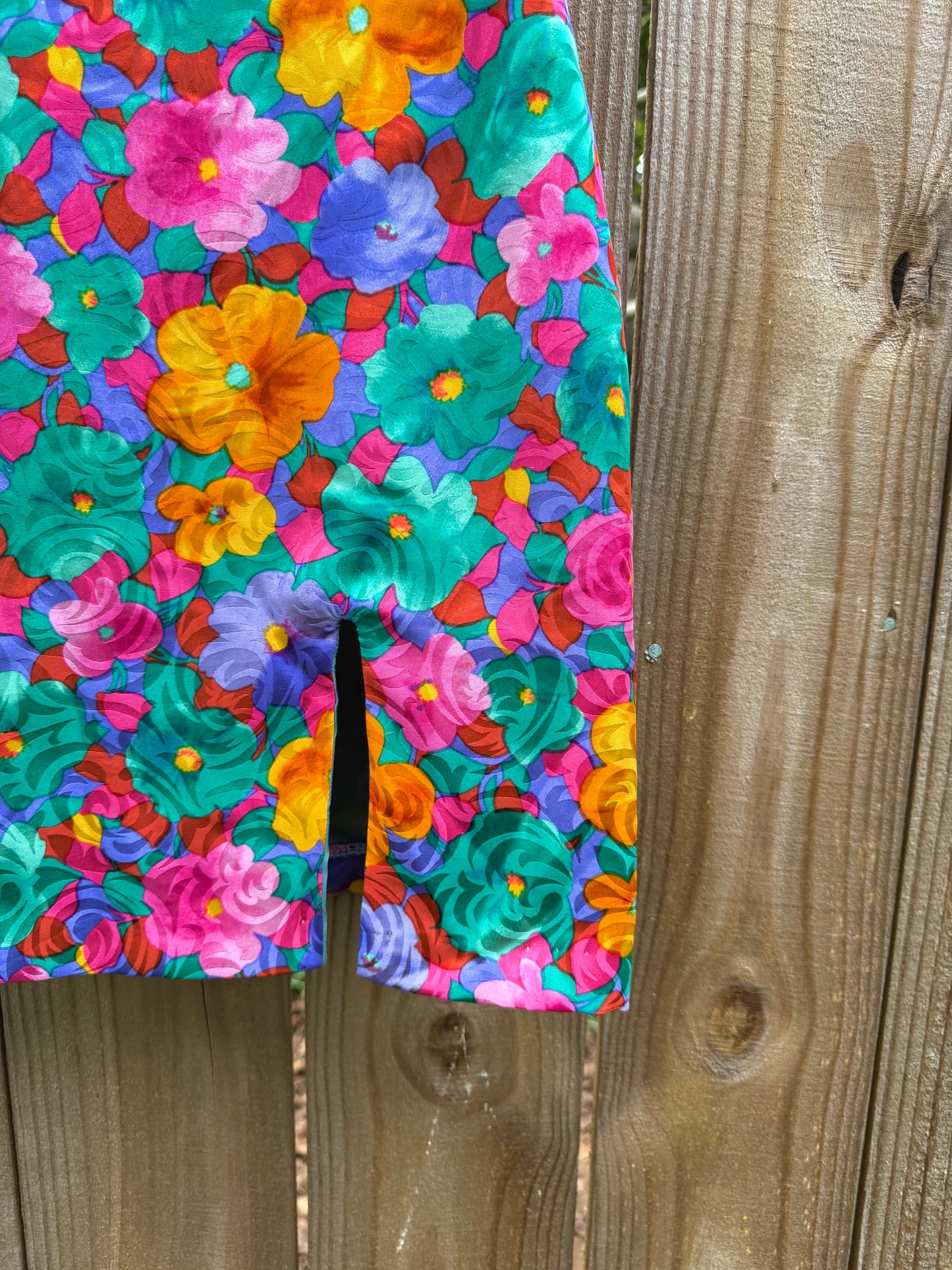 Original Vintage Silk Floral Mini Dress