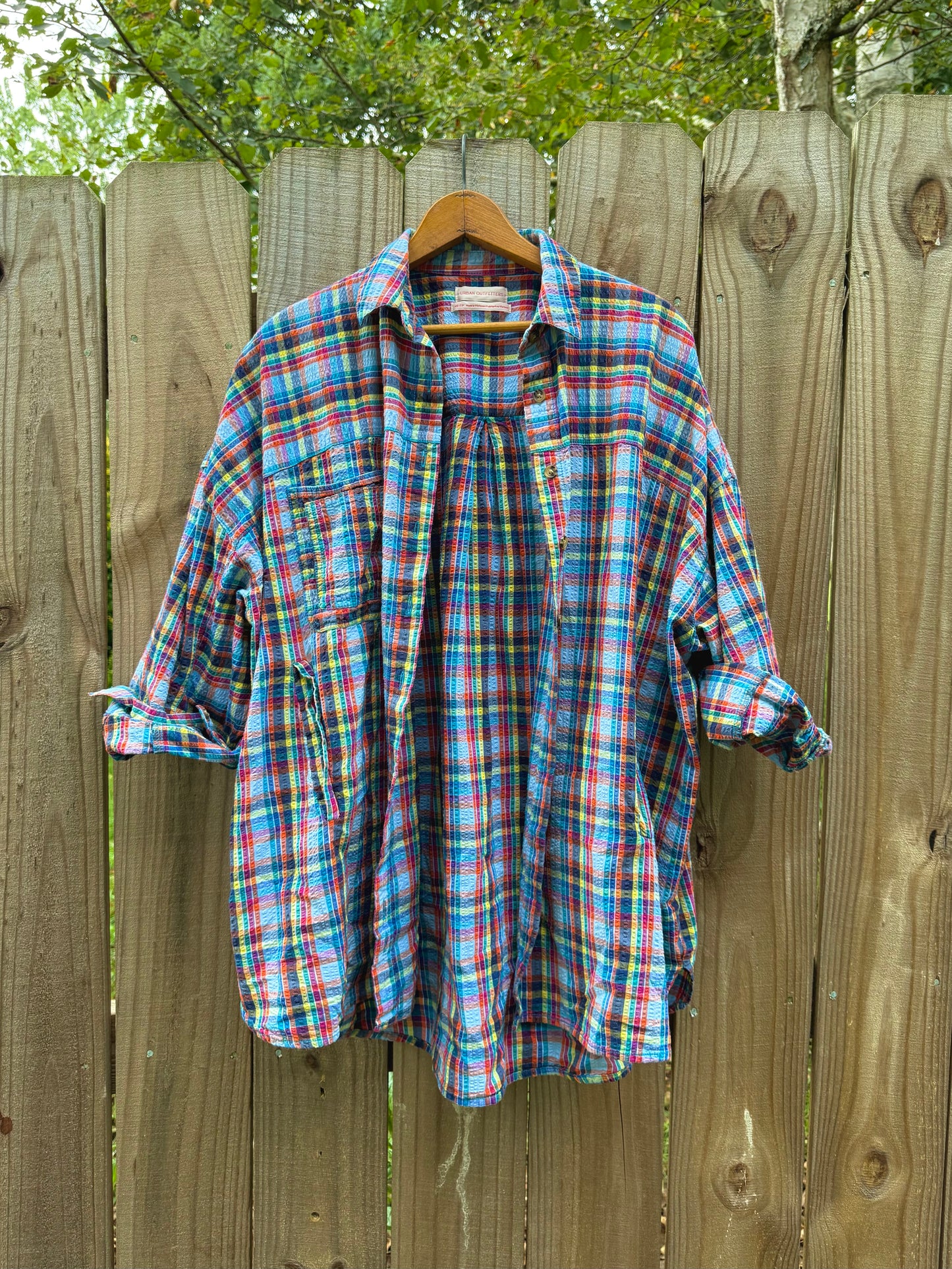 Oversized Plaid Button-Up