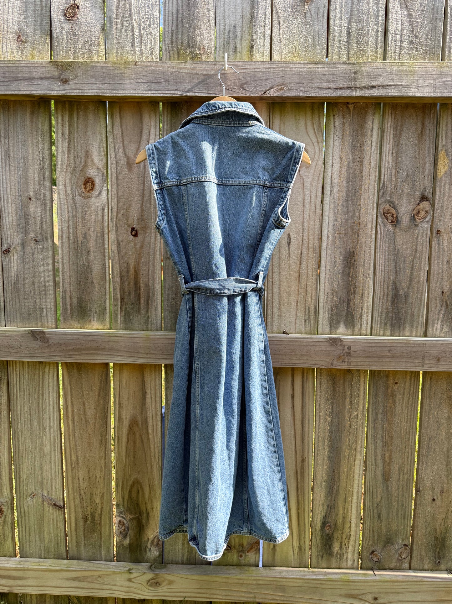 Zara Denim Utility Shirt Dress