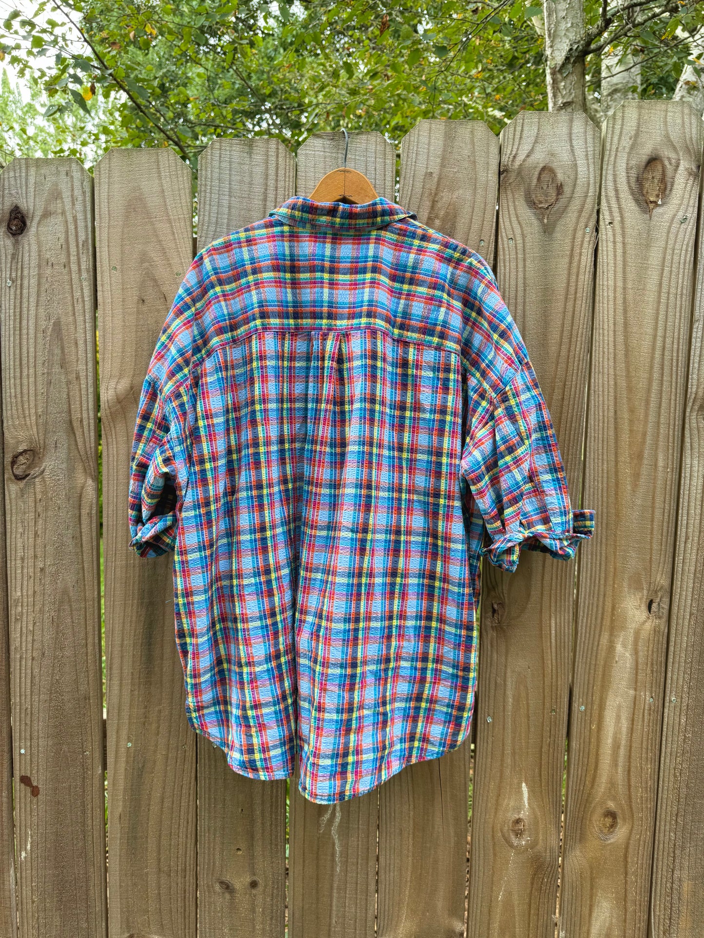 Oversized Plaid Button-Up