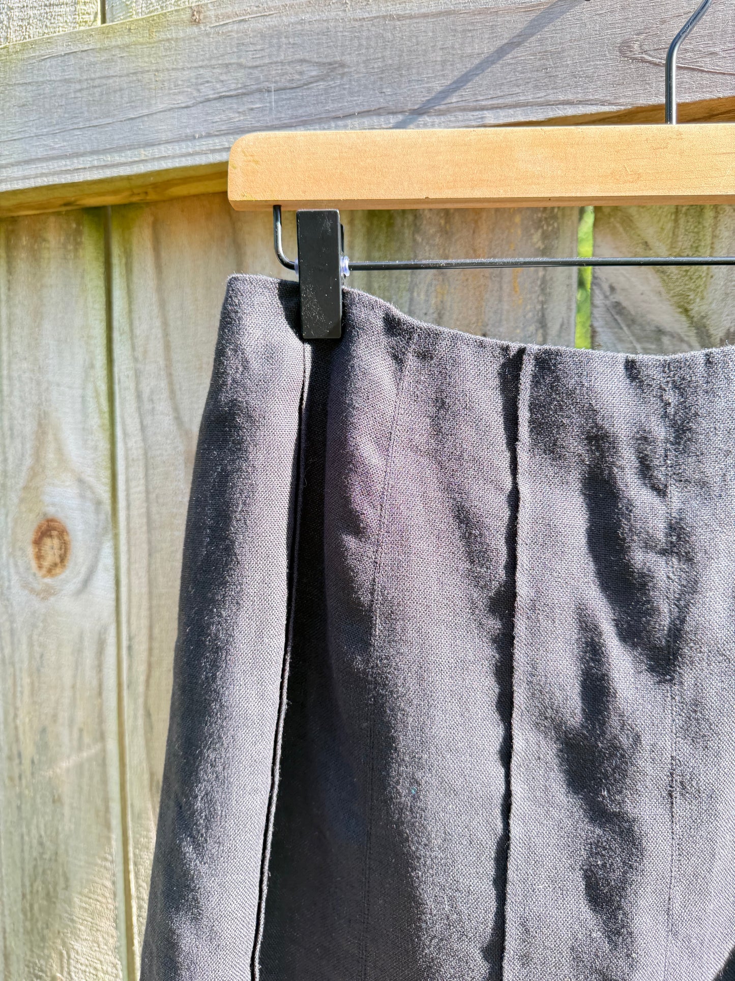 Talbots Irish Linen Midi Skirt | Black | Size 8