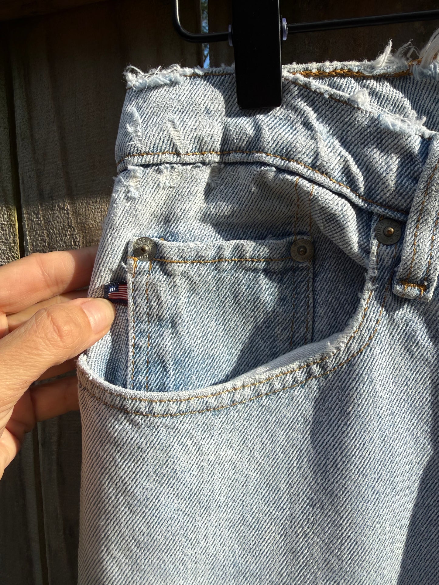Vintage Polo Ralph Lauren Cotton Denim Straight Leg Jeans Light Wash&nbsp;