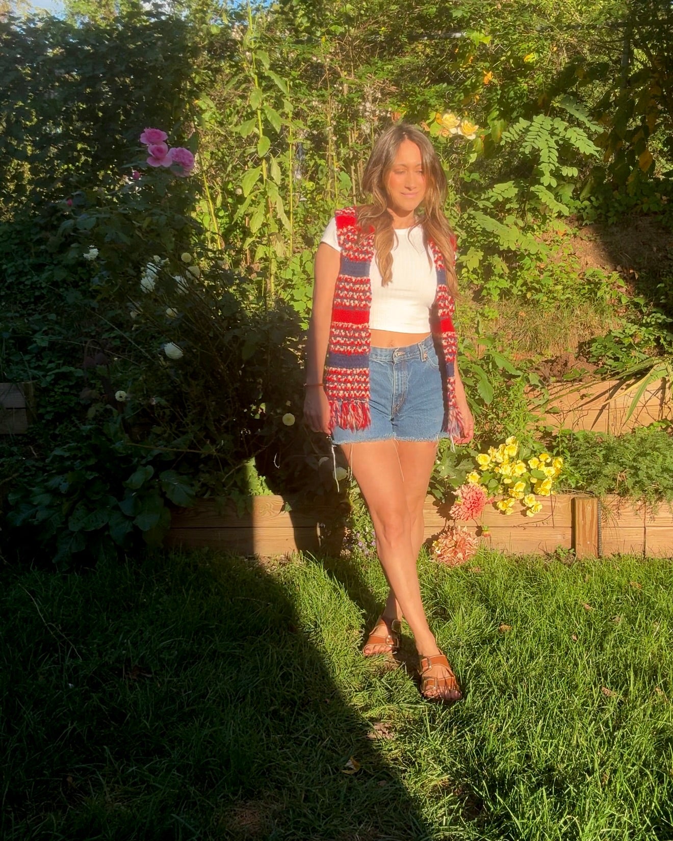 1970s Crochet Fringe Vest — True Vintage Boho Festival Layer, Hand-Knit Folk Waistcoat