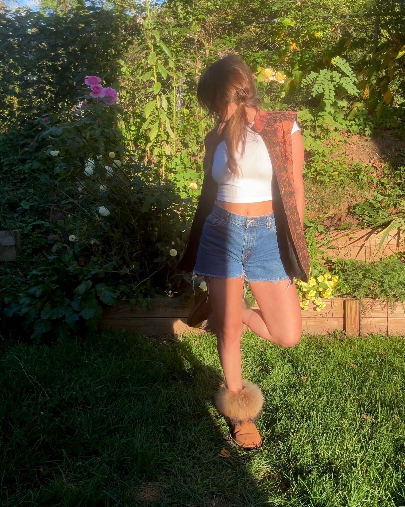 Embroidered Sunset Vest — Vintage India Cotton Boho Layer