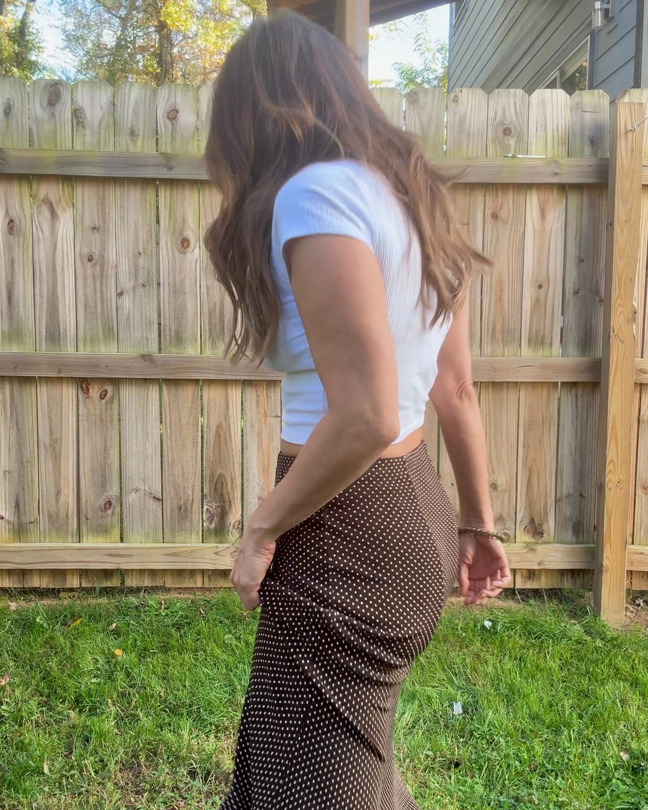 90s Matte Micro-Dot Slip Skirt