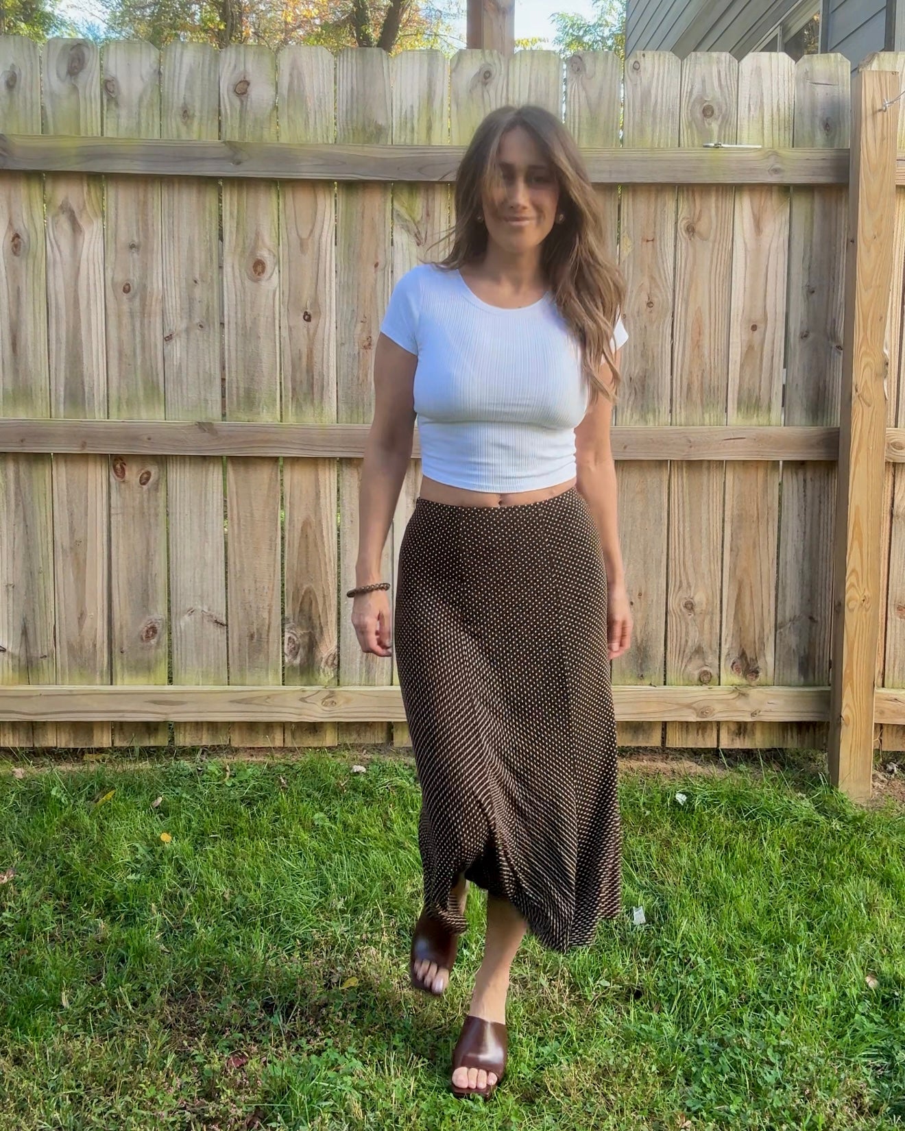 90s Matte Micro-Dot Slip Skirt