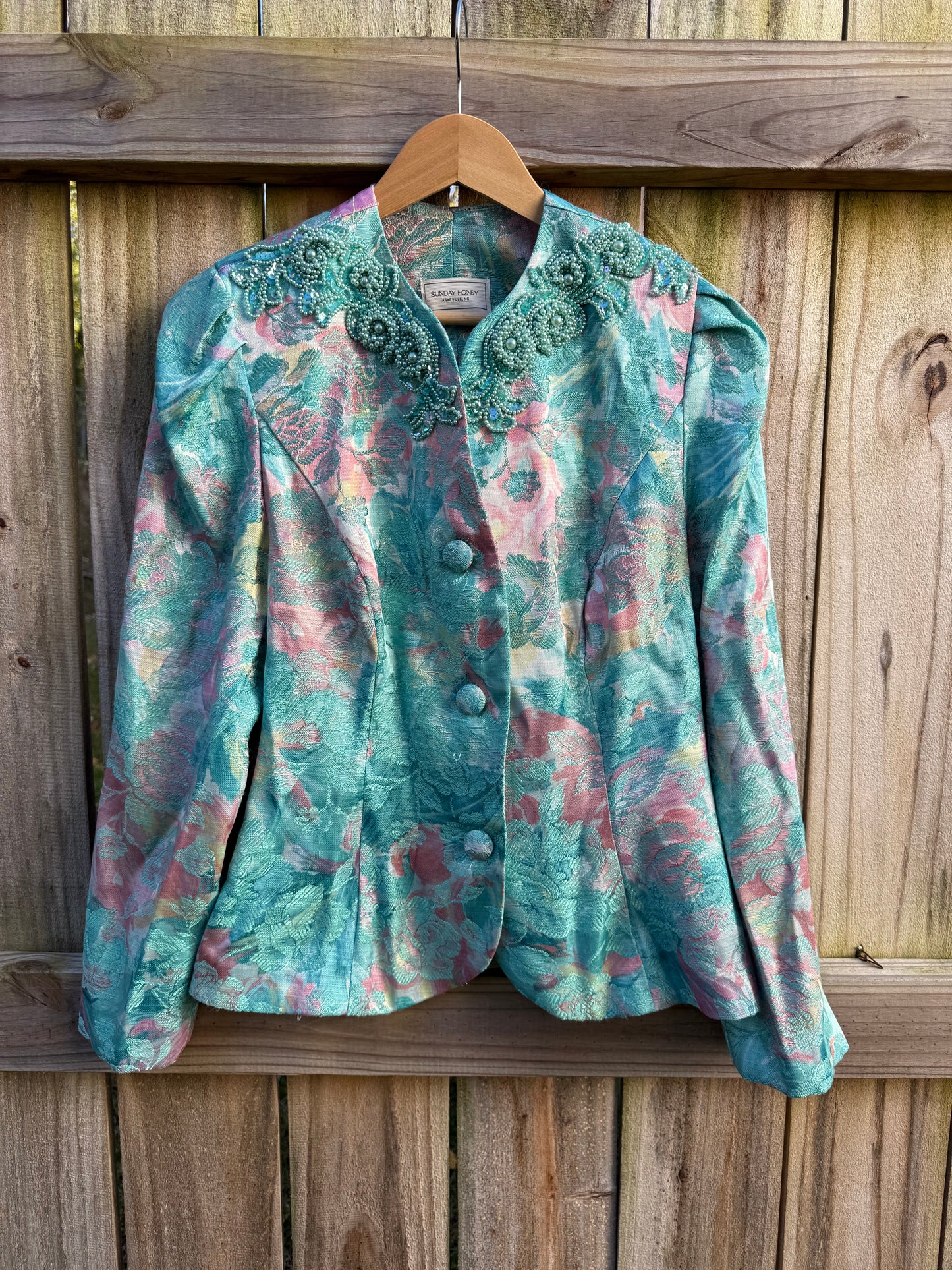 Reworked Vintage Beaded Brocade Jacket — One of a Kind