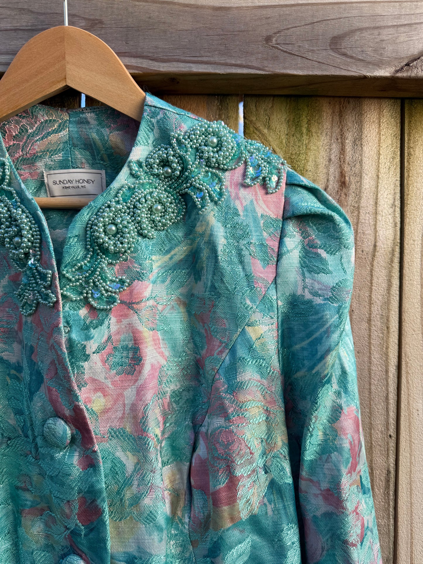 Reworked Vintage Beaded Brocade Jacket — One of a Kind