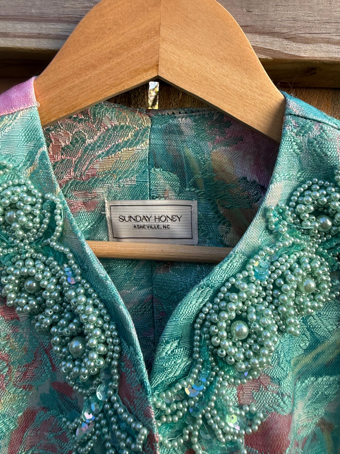 Reworked Vintage Beaded Brocade Jacket — One of a Kind