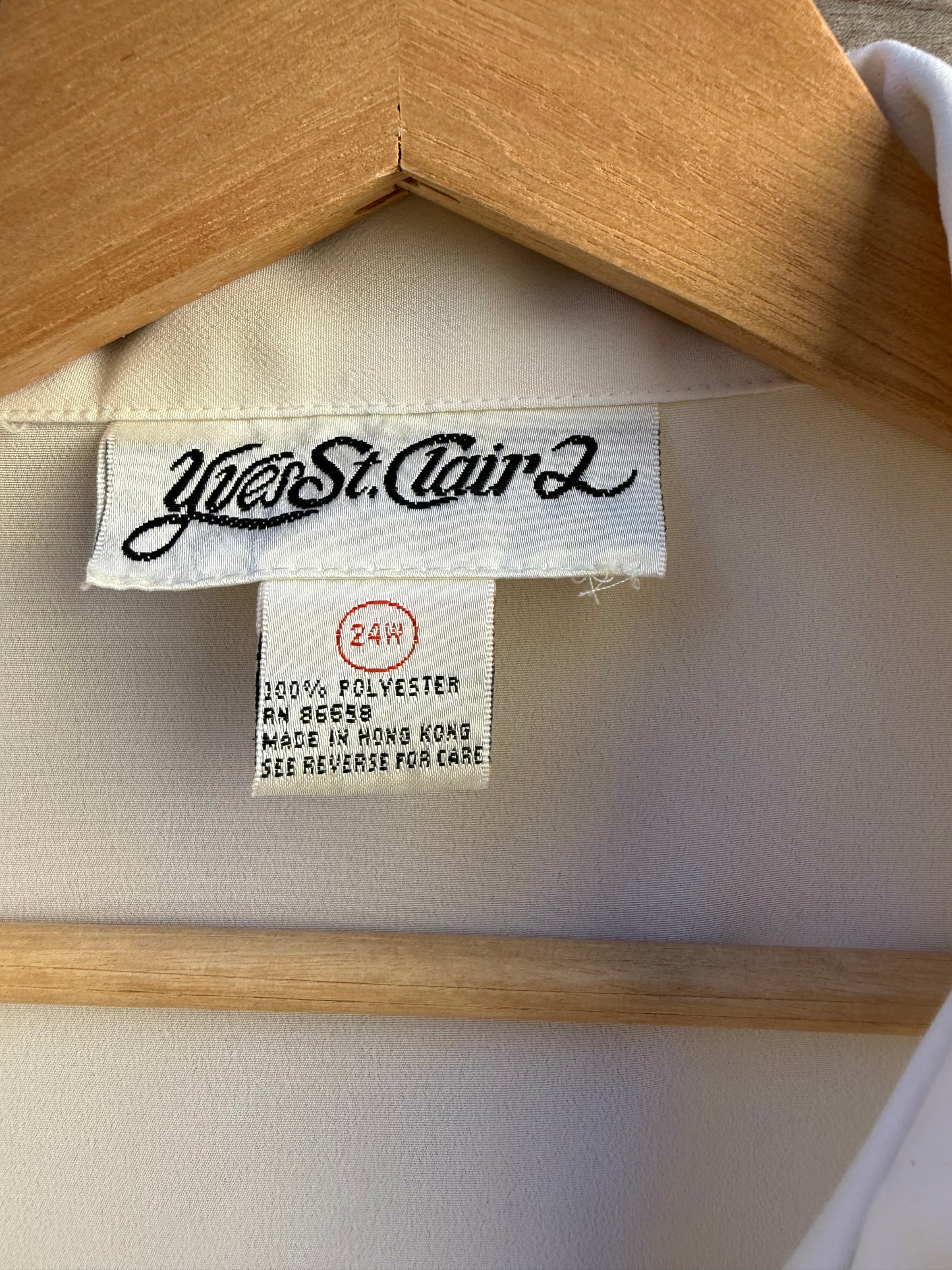 Vintage Ivory Drape Button-Up with Lace Detail