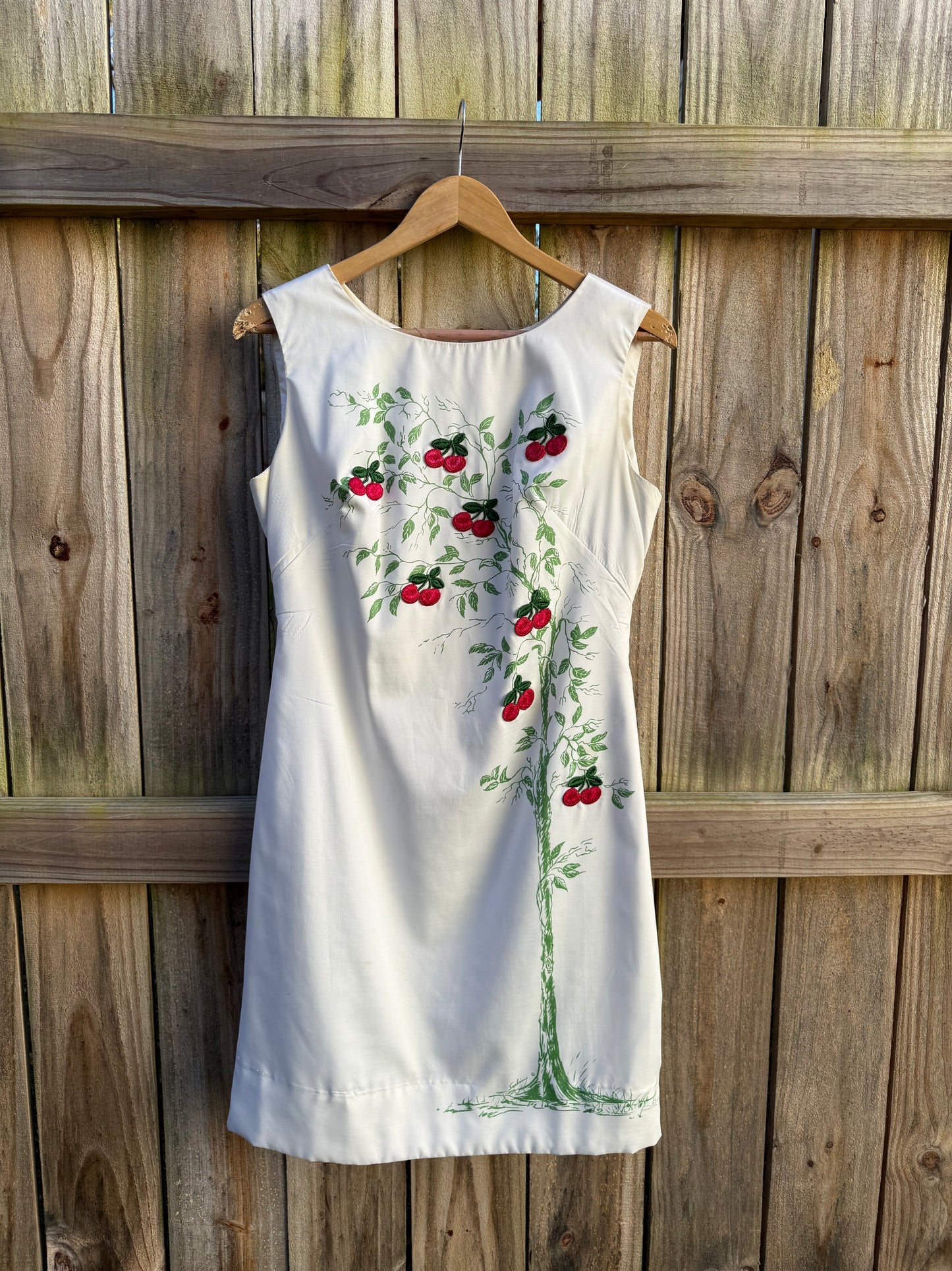 Reworked Vintage Cherry Embroidered Dress — Romantic Italian Summer