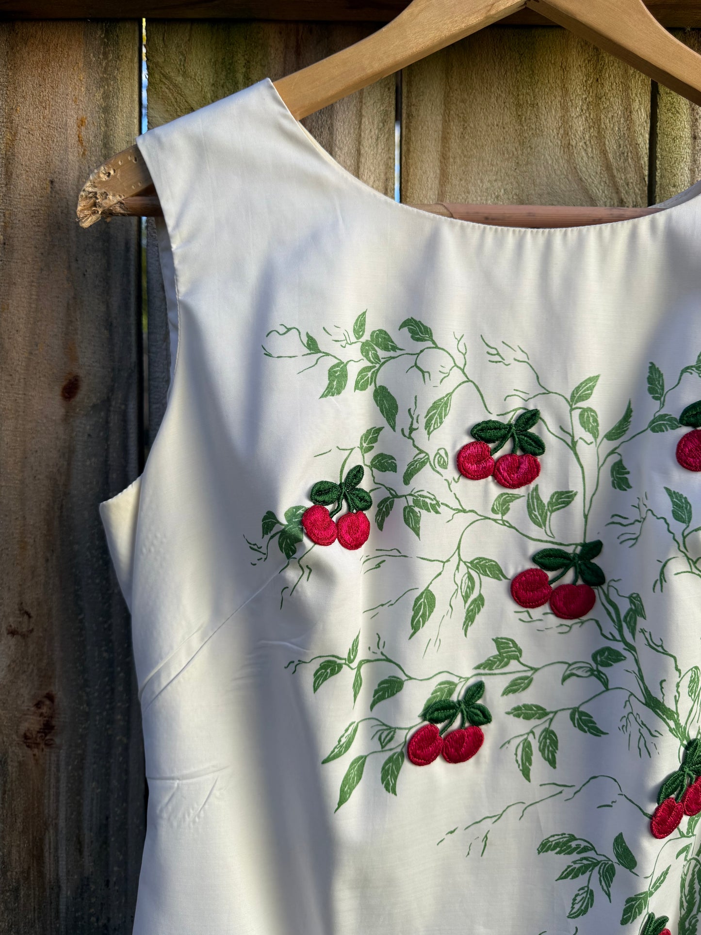 Reworked Vintage Cherry Embroidered Dress — Romantic Italian Summer