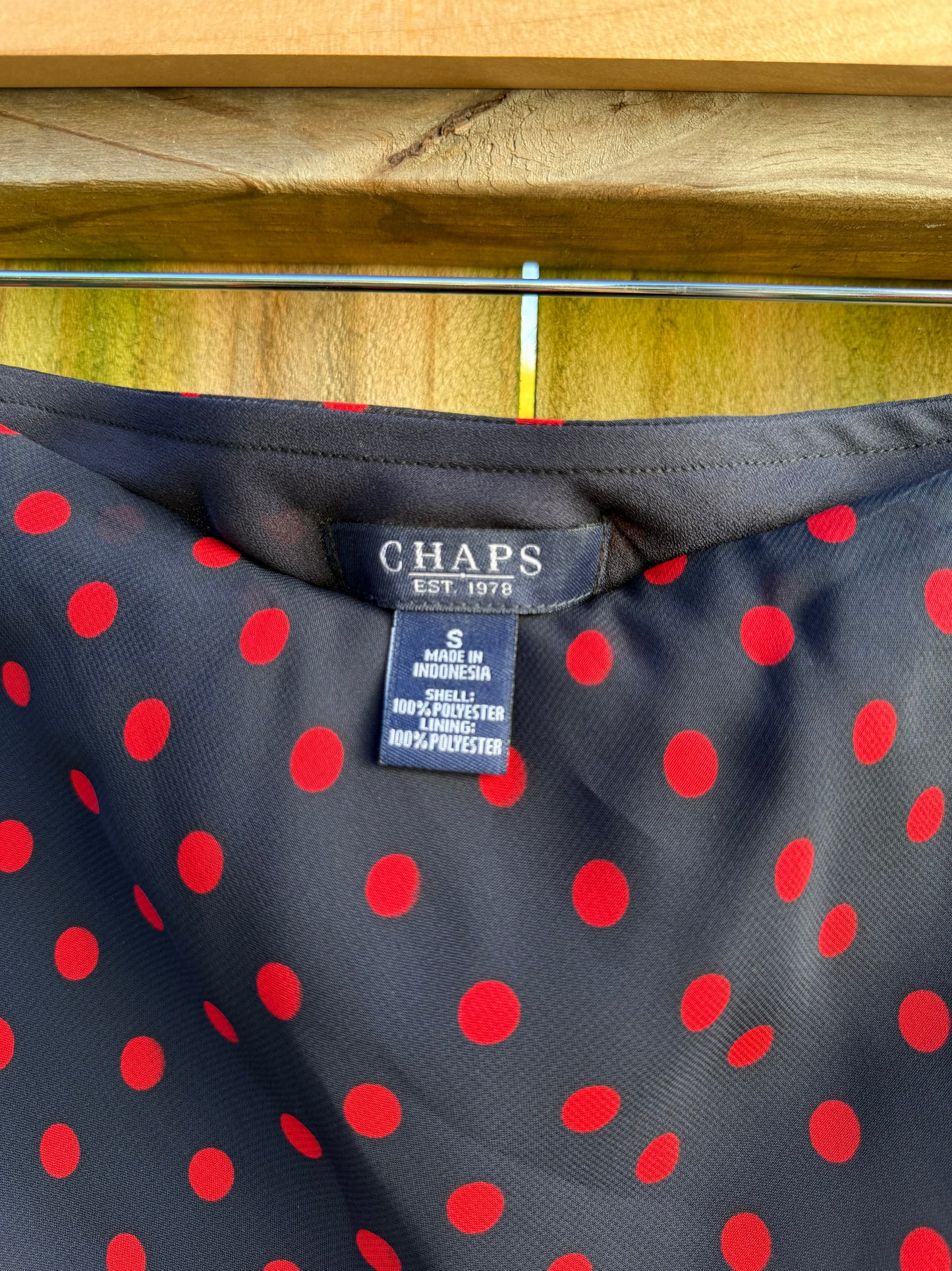 Vintage Red Dot Flare Midi Skirt