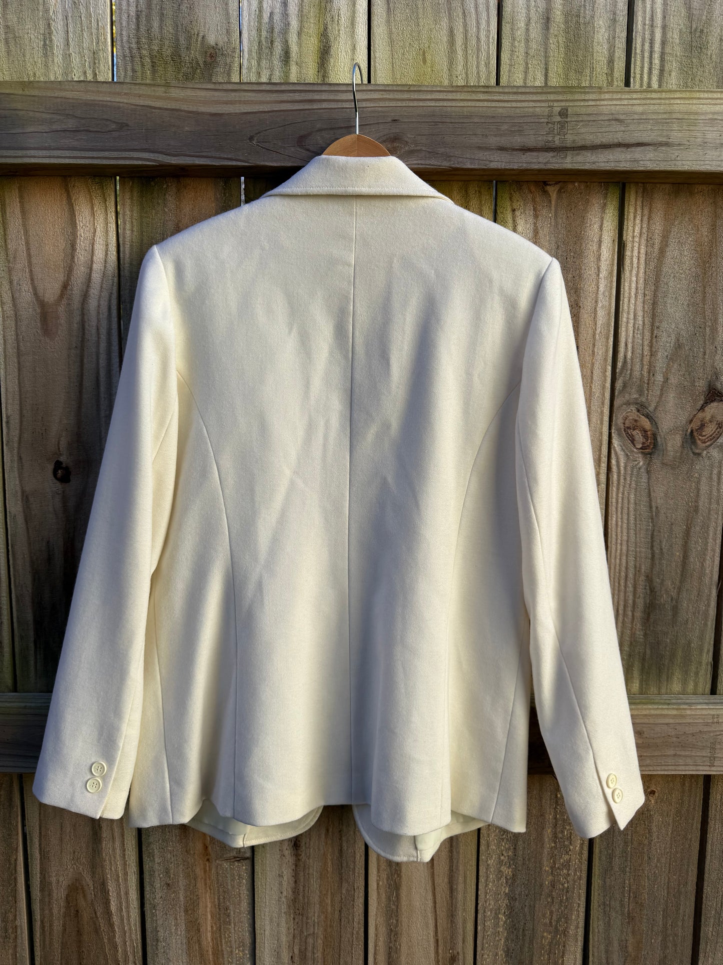 Vintage Cream Wool Oversized Blazer — J.G. Hook