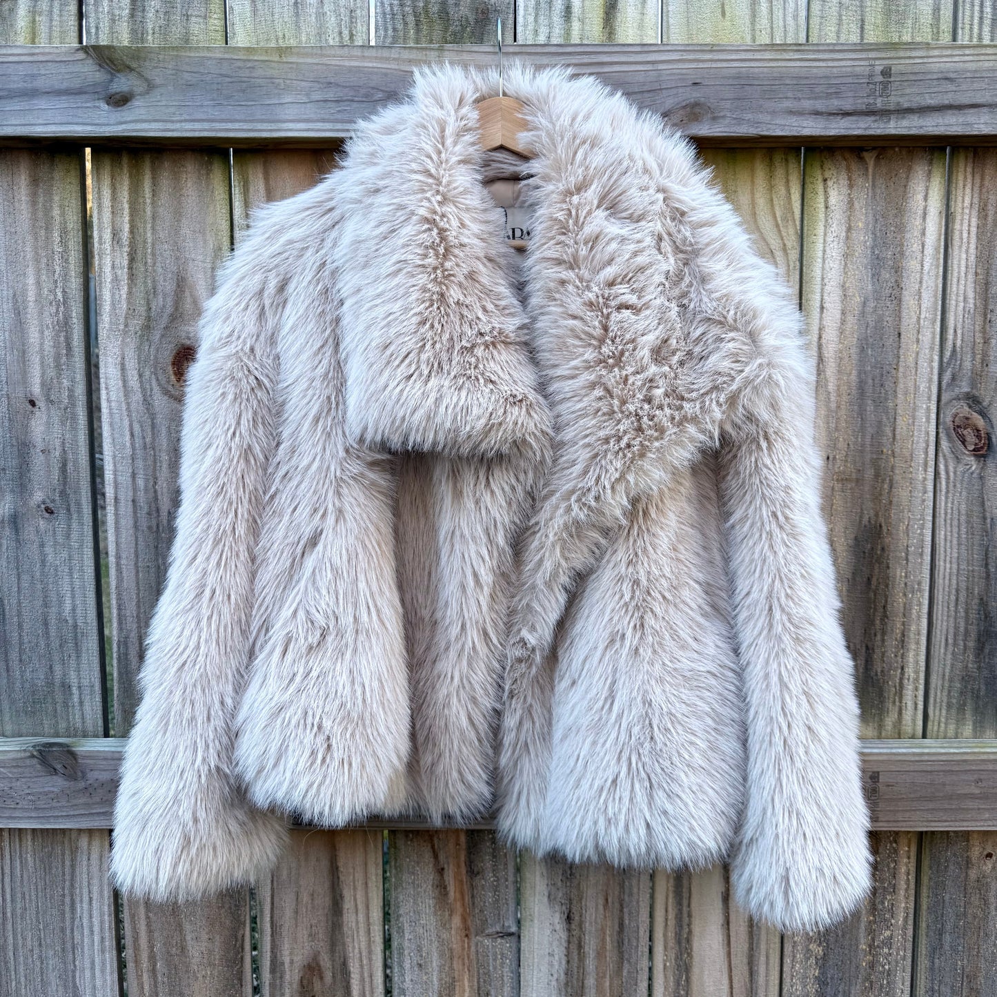 ZARA Faux Fur Cropped Jacket